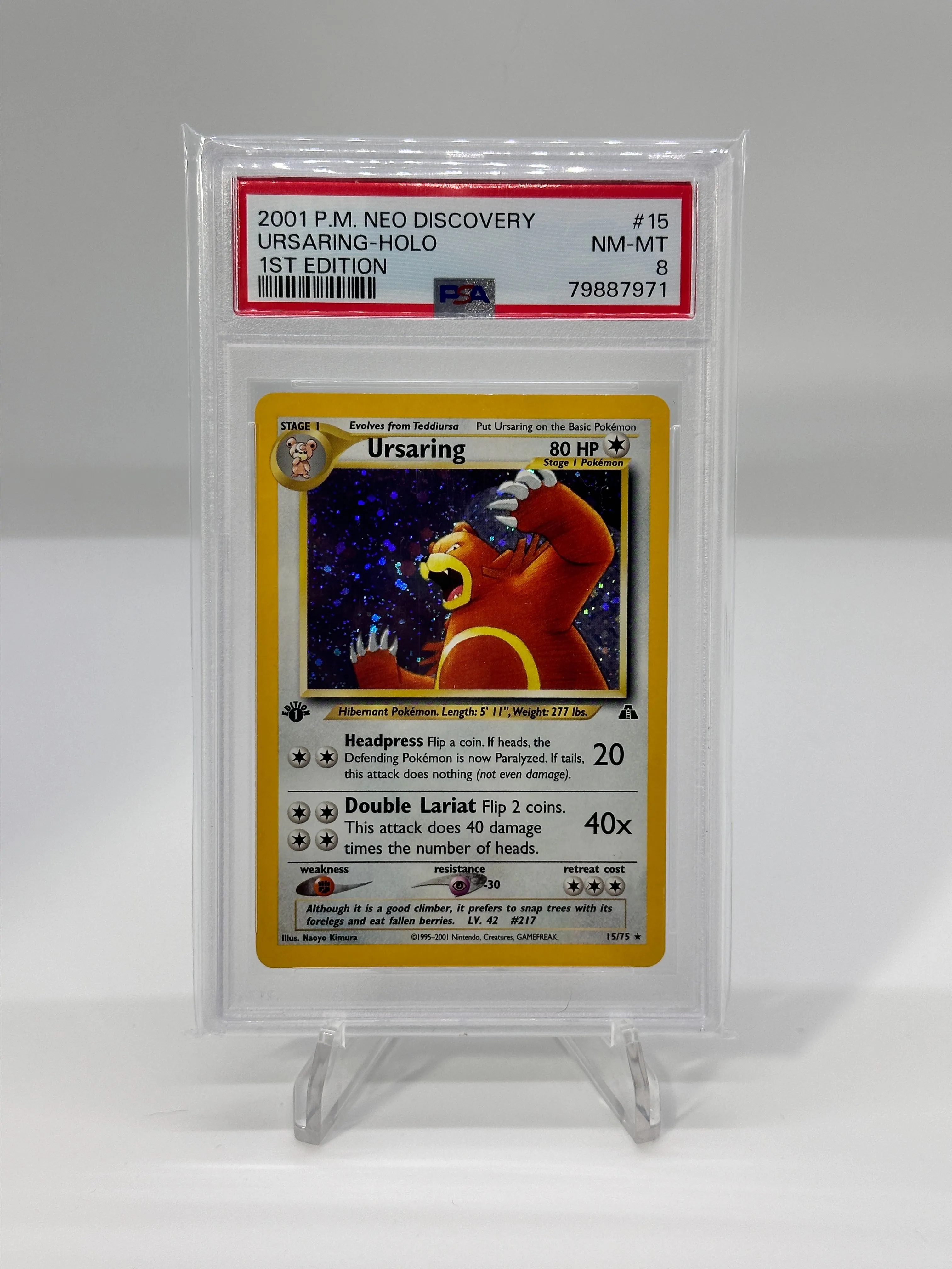 Product image for Ursaring Holo 1st Edition Neo Discovery PSA 8