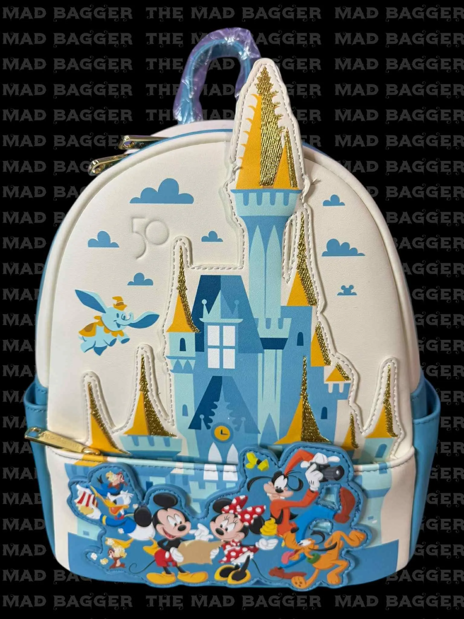 disney 50th mini backpack Loungefly EARidescent Shimmer (Slight Damage)  Magical Pins & Collectibles Featuring an eye $1,000 Ears. A $300 Backpack.