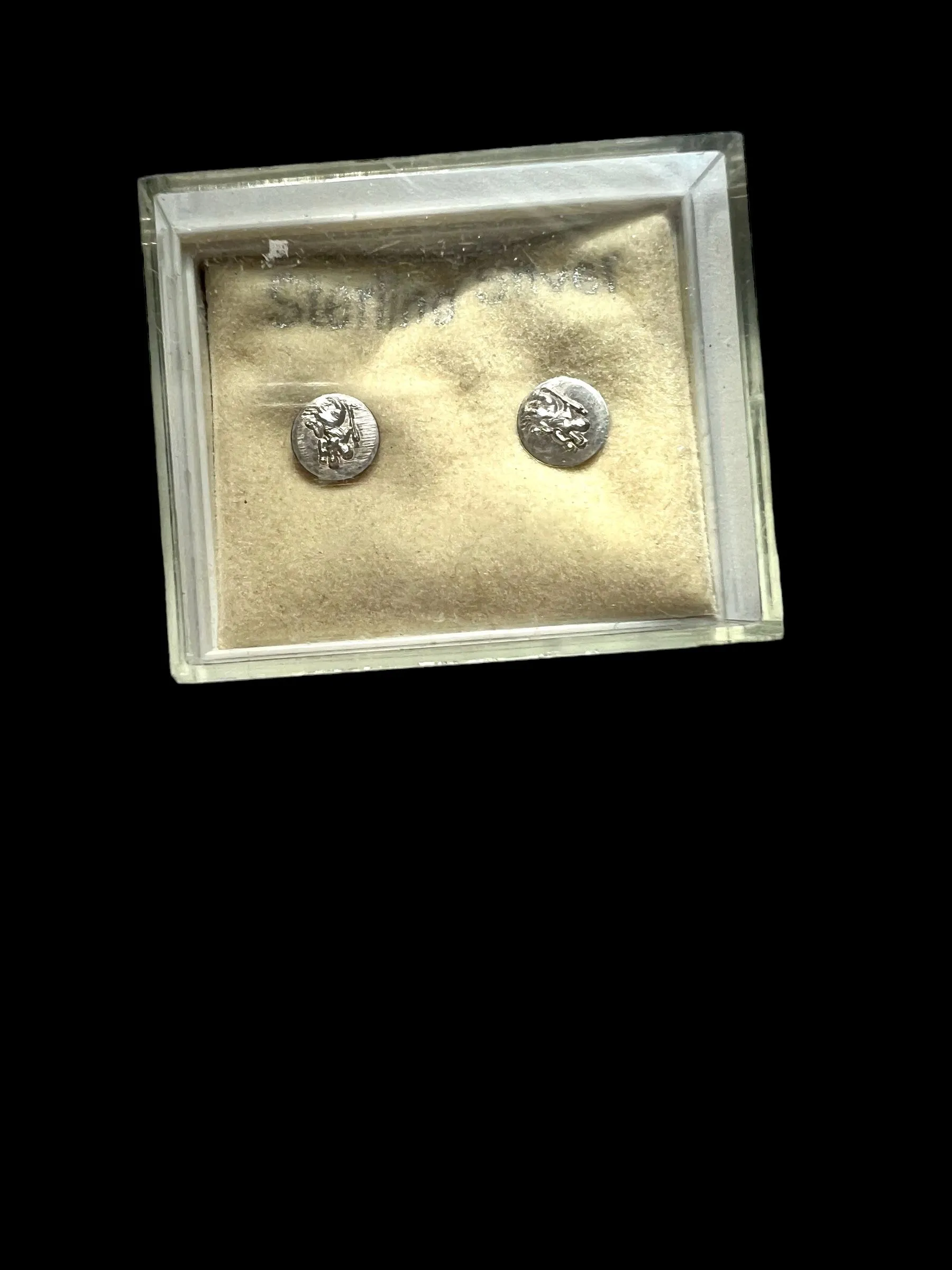 Product image for Tt. Vintage Sterling silver St. Christopher stamped posts