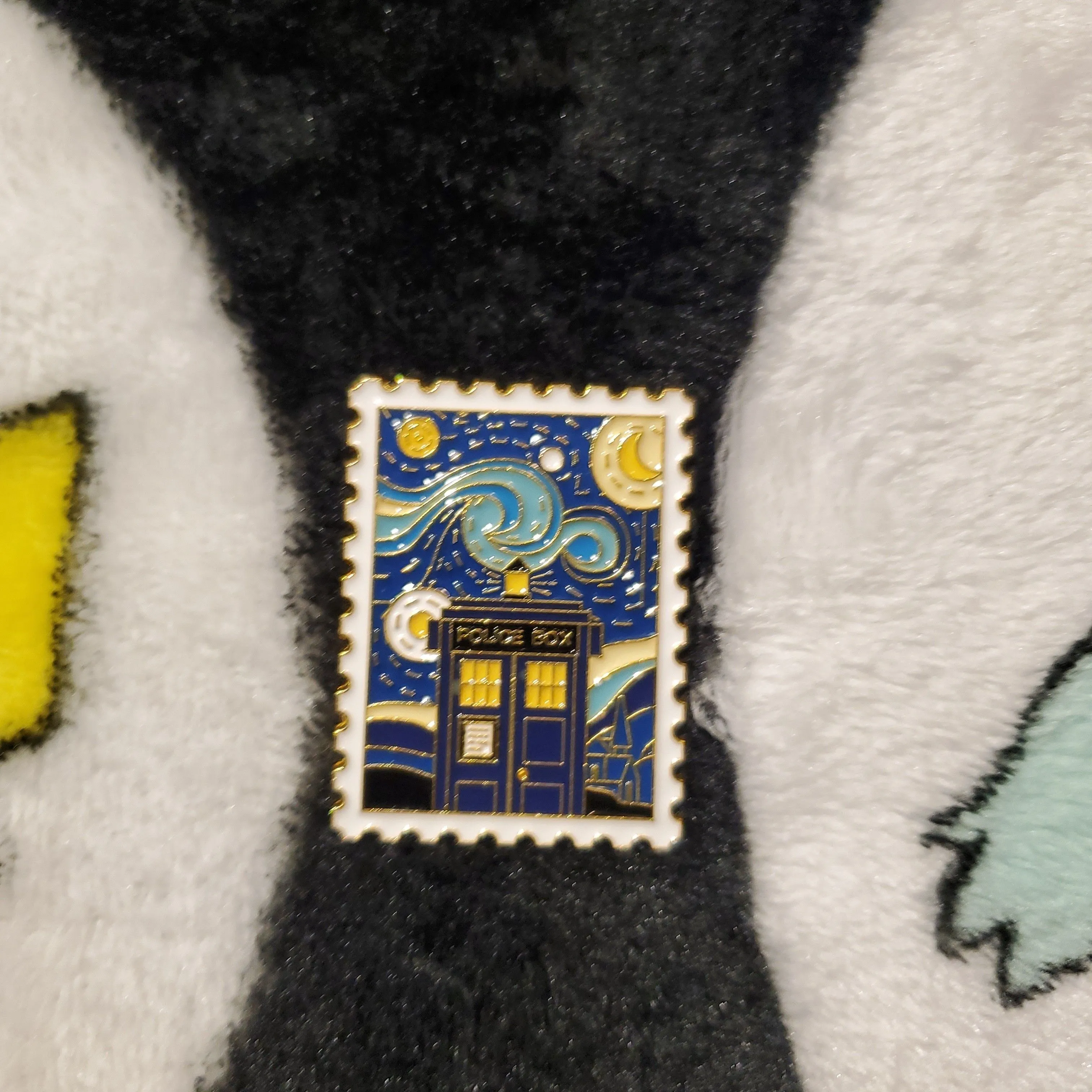 Product image for tardis starry night enamel pin