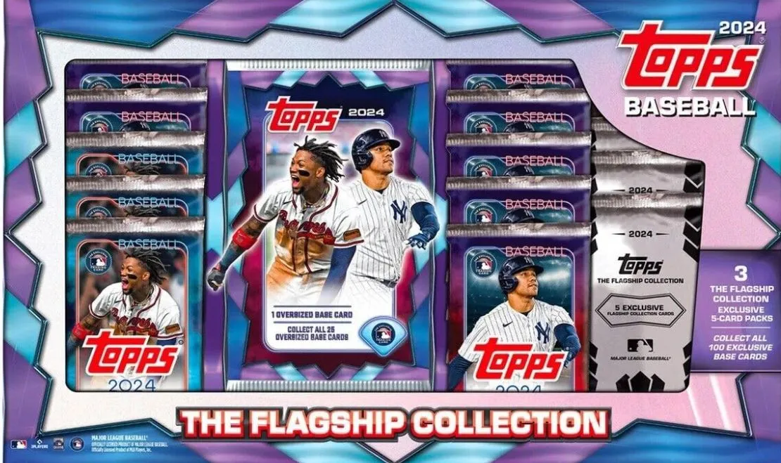 Product image for Topps 2024 Series 1 & 2 Baseball The Flagship Collection Trading Card Super Box