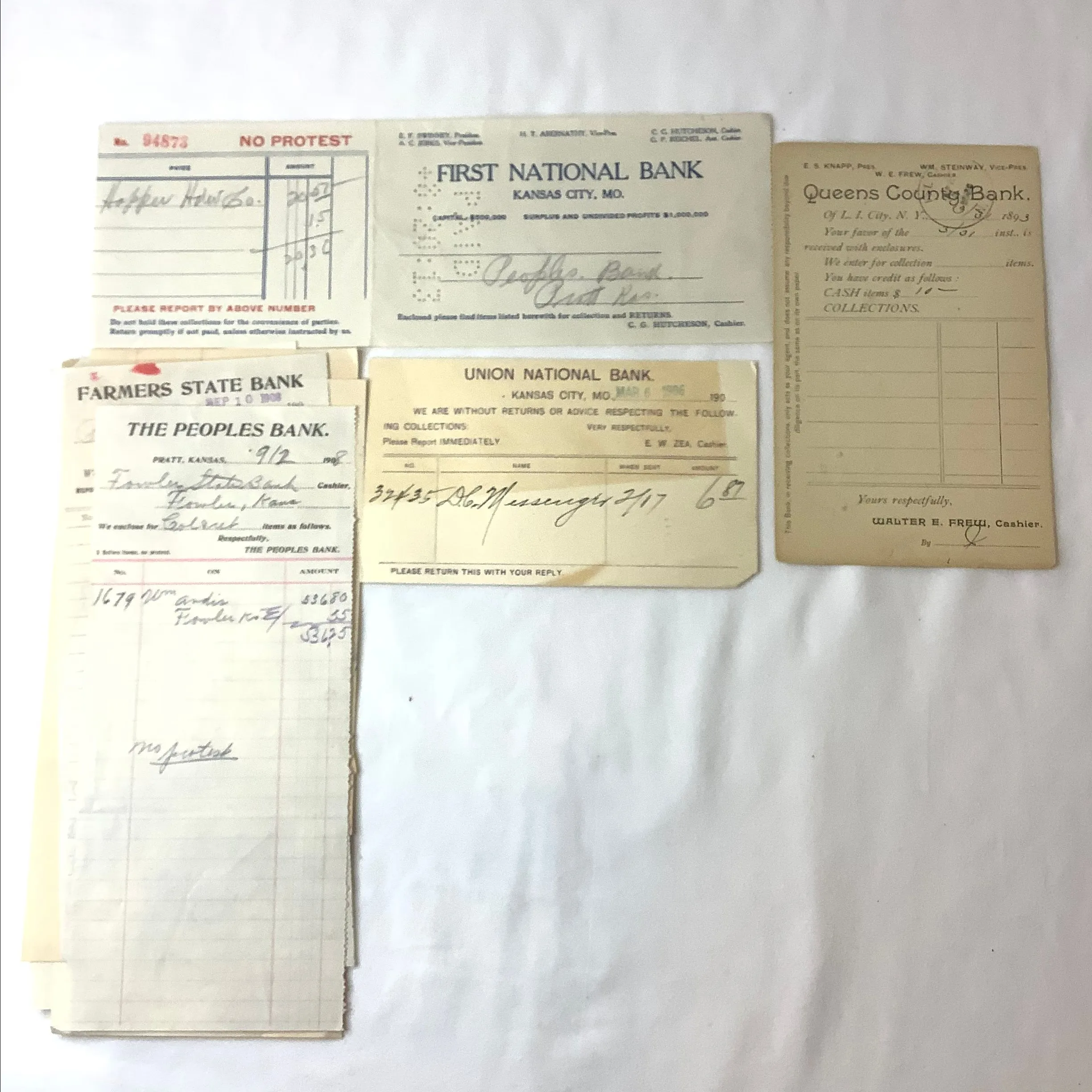 Product image for 15. Antique Deposit slip lot (9$