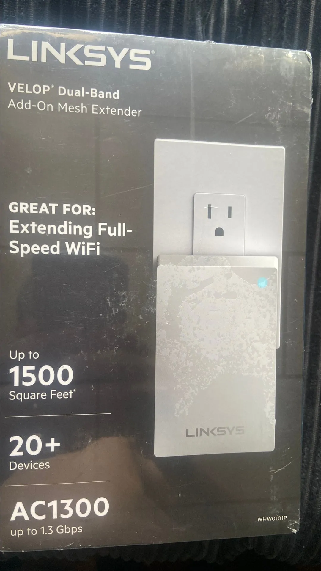 Product image for Linksys Velop WHW01P IEEE 802.11ac 1.27 Gbit/s Wireless Range Extender - ISM Band - UNII Band