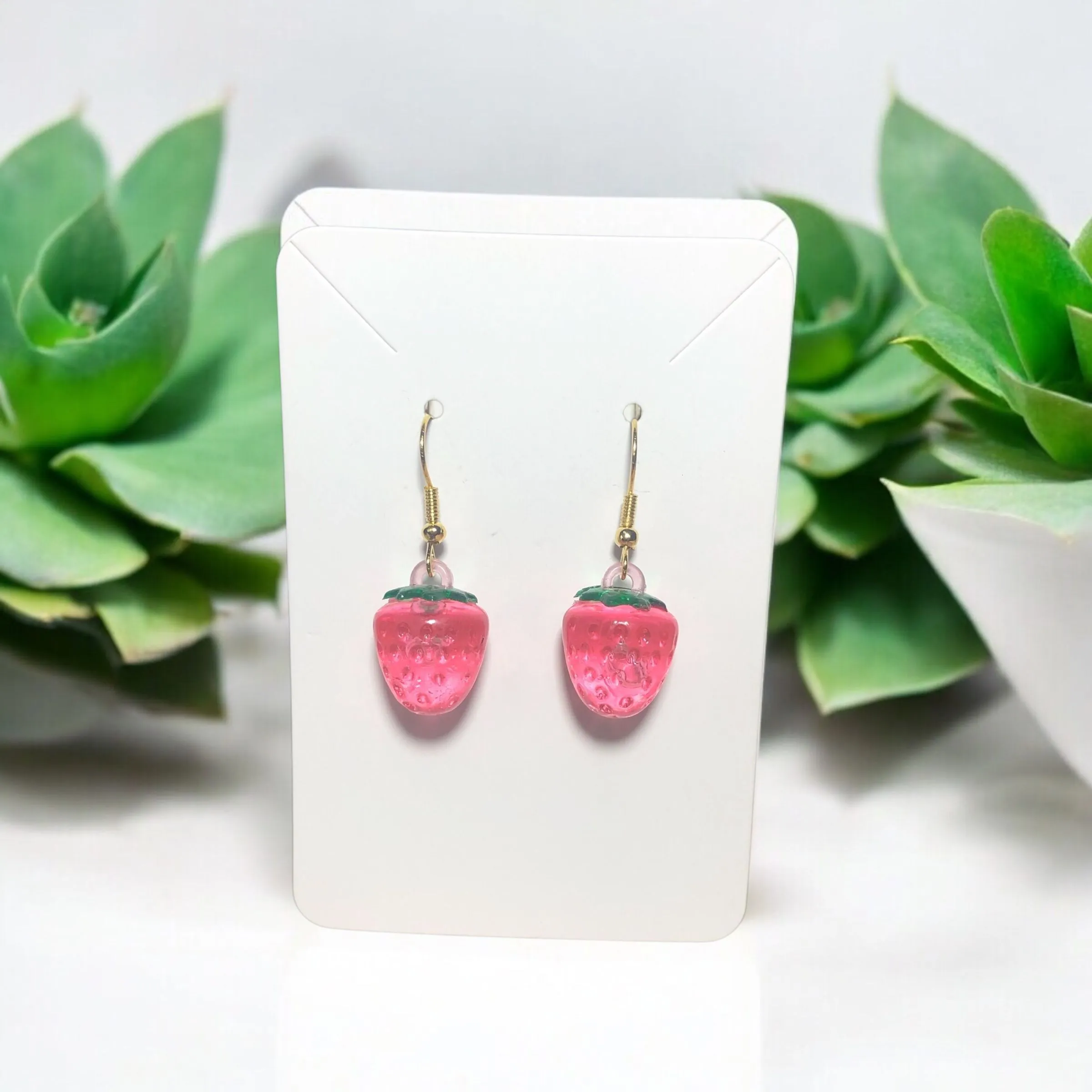 Product image for 39. Novelty Dangle Earrings (Strawberry)