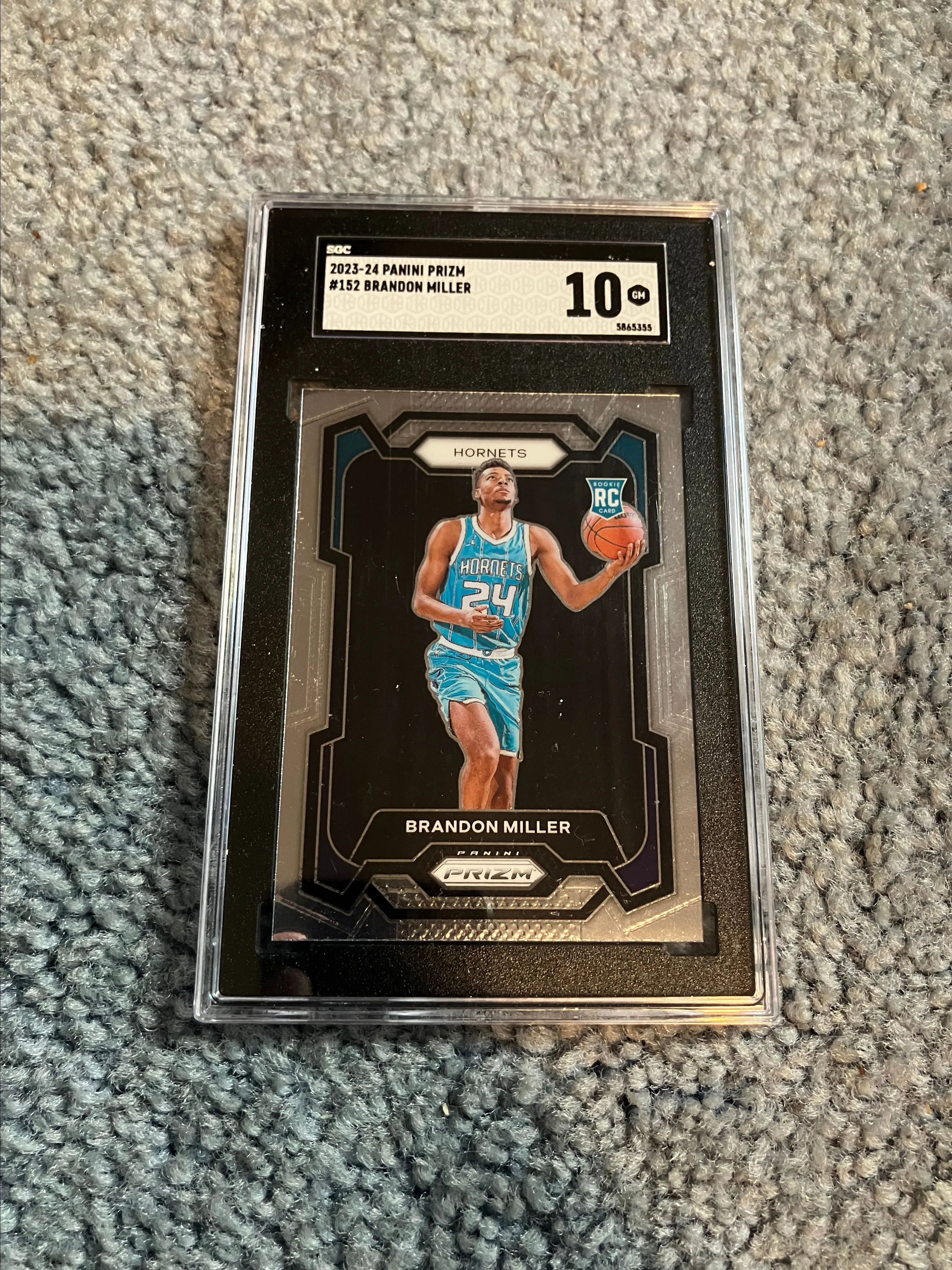 Product image for 2023-24 Panini Prizm Brandon Miller SGC  10