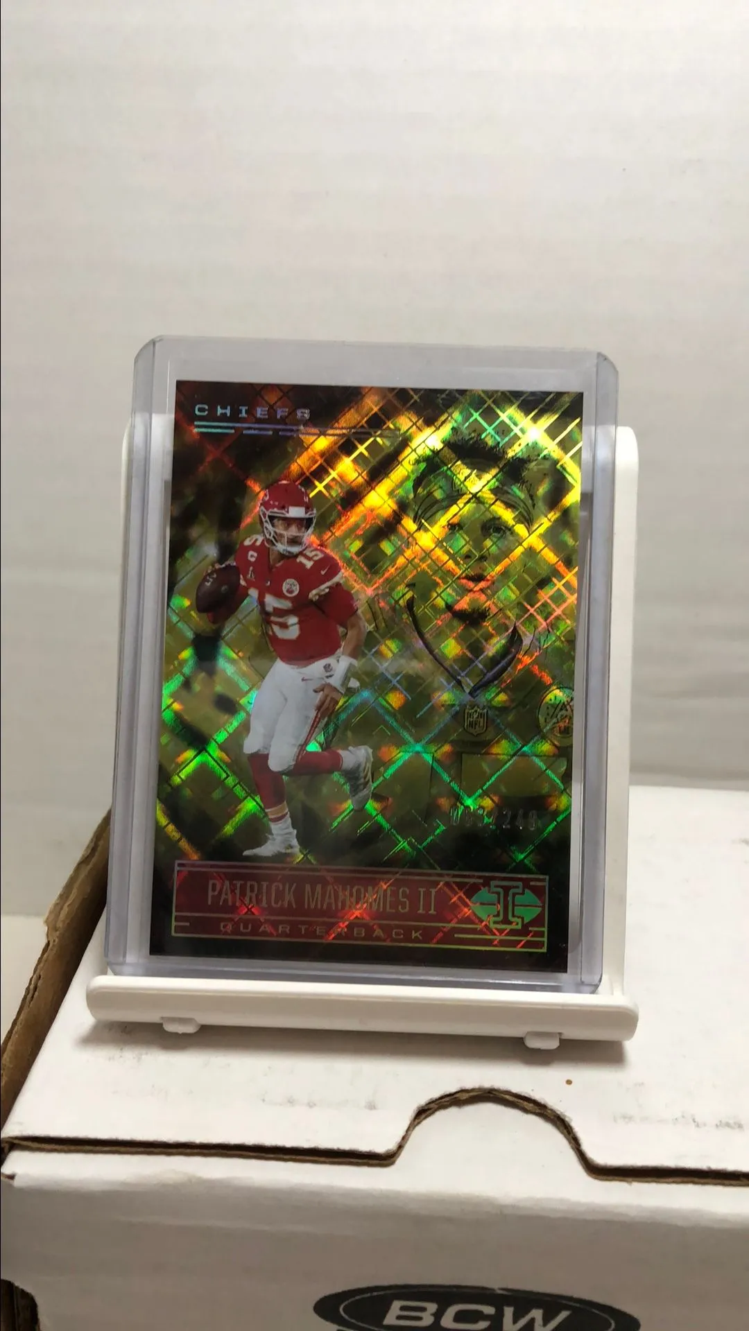 Product image for Patrick Mahomes 2021 Illusions Trophy Collection /249