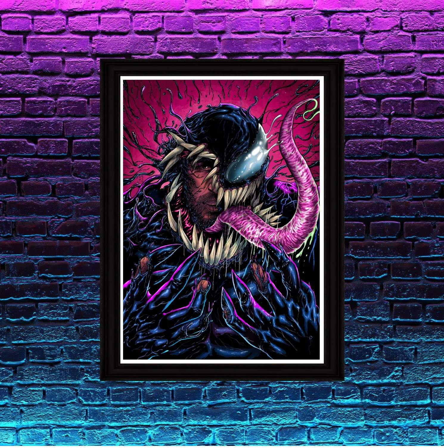 Product image for Venom A4 Poster - Art of Sam Rogers - Marvel Spider-man Wall Decor Print 