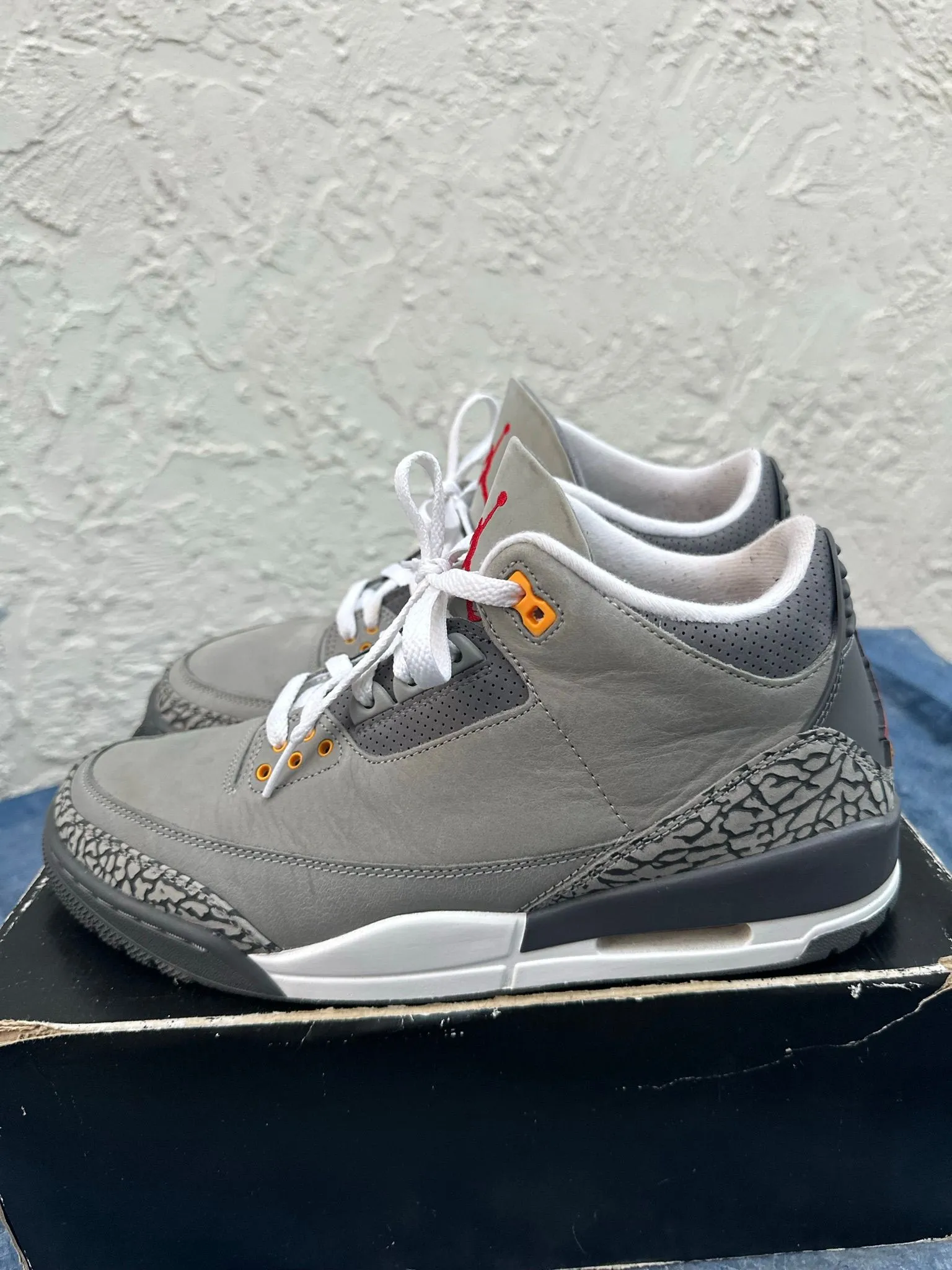 cool grey 3's on feet