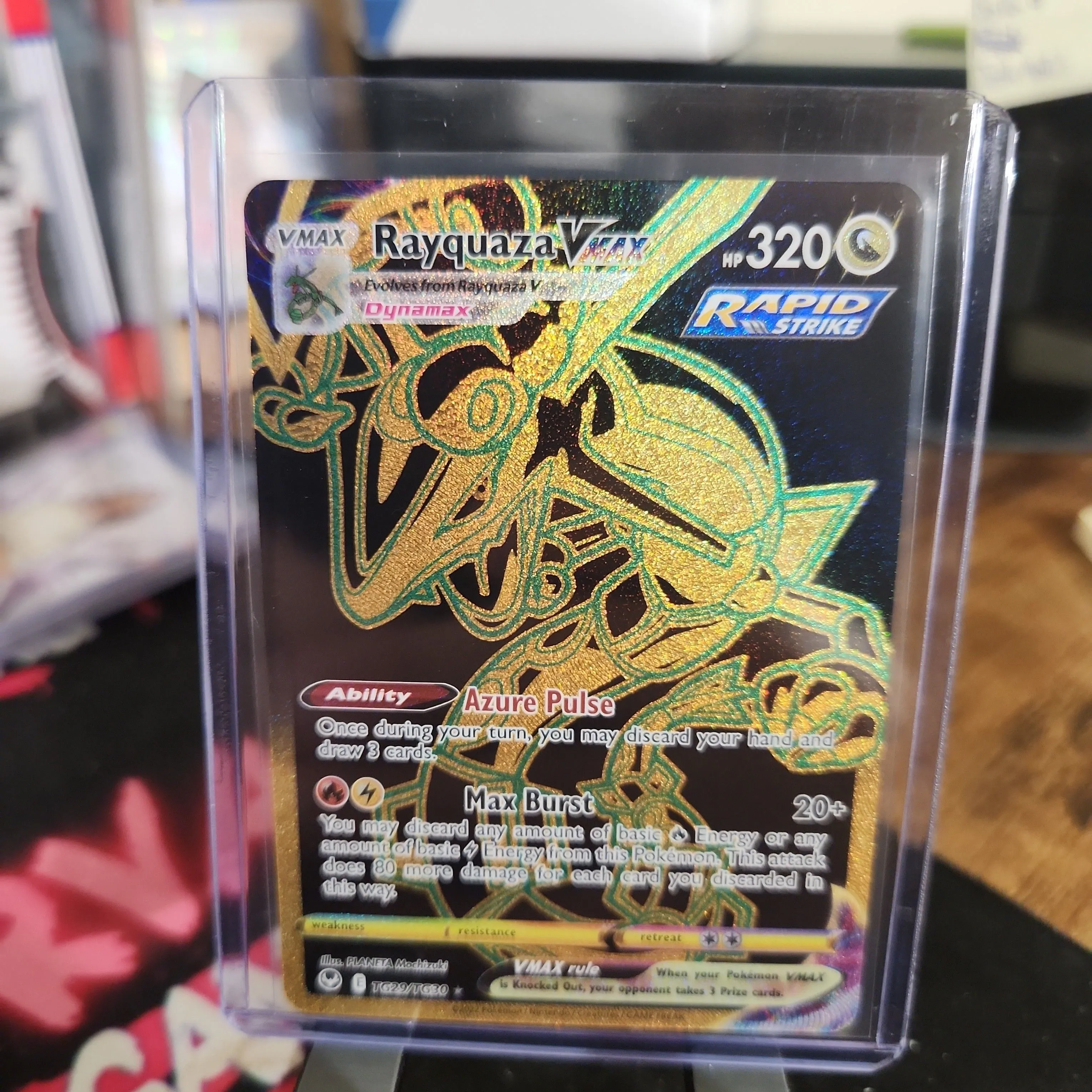 pokemon tcg silver tempest tg29 tg30 rayquaza vmax card Pokemon tcg Rayquaza Vmax Tg29 Full Art/ Psa 10 Sword & Shield Silver main image 0