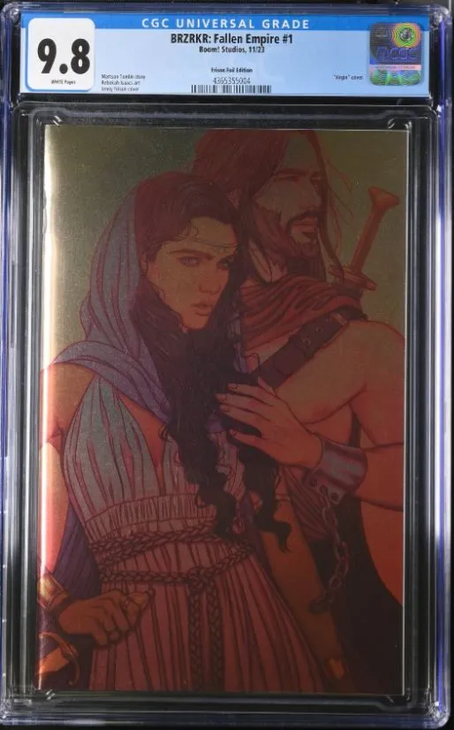 Product image for BRZRKR : FALLEN EMPIRE #1 1:100 VIRGIN FOIL CGC 9.8