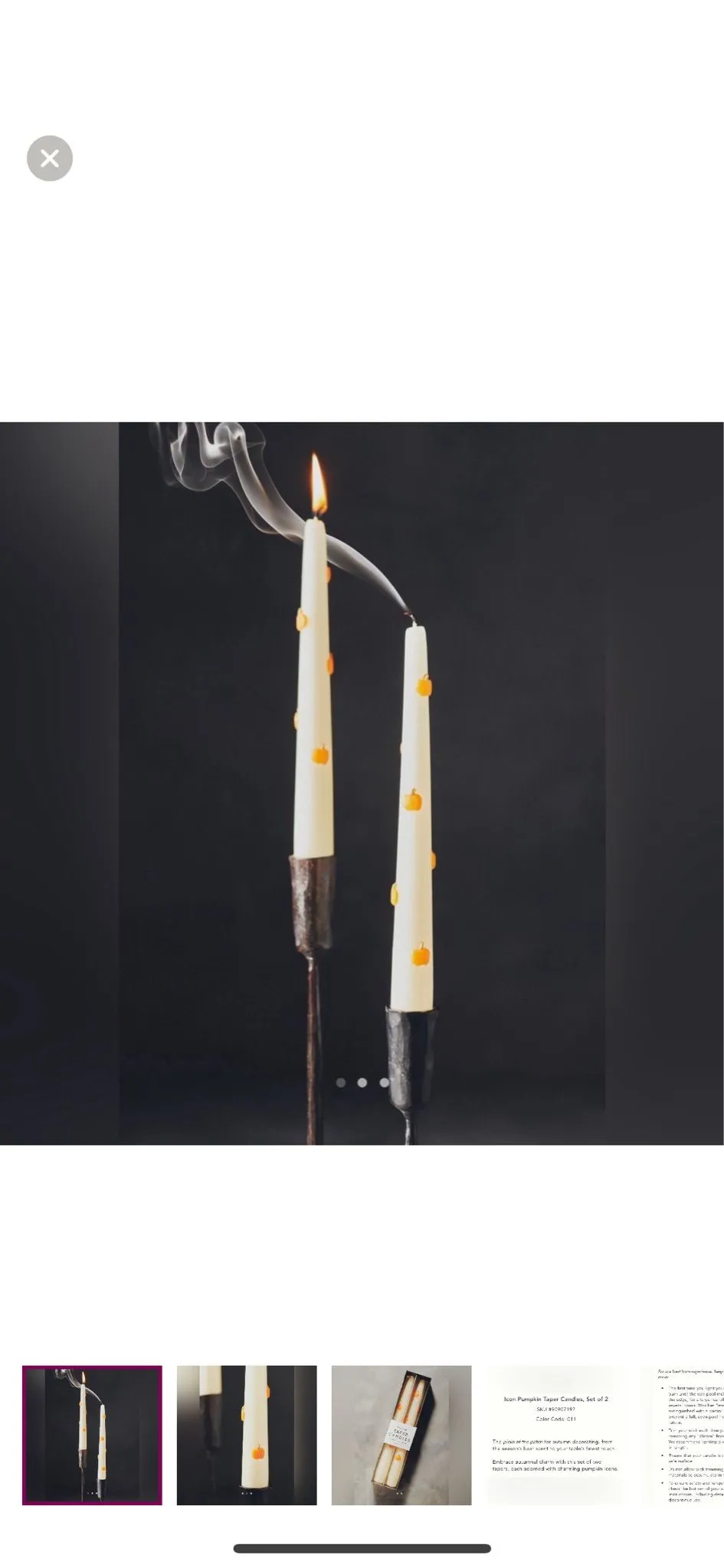 Anthropologie Festive Icon Taper Candles - Thumbnail 5