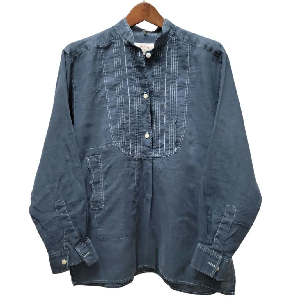 Product image for Armani Jeans Men's Embroidered Long-Sleeves Light Cotton Shirt Size Medium