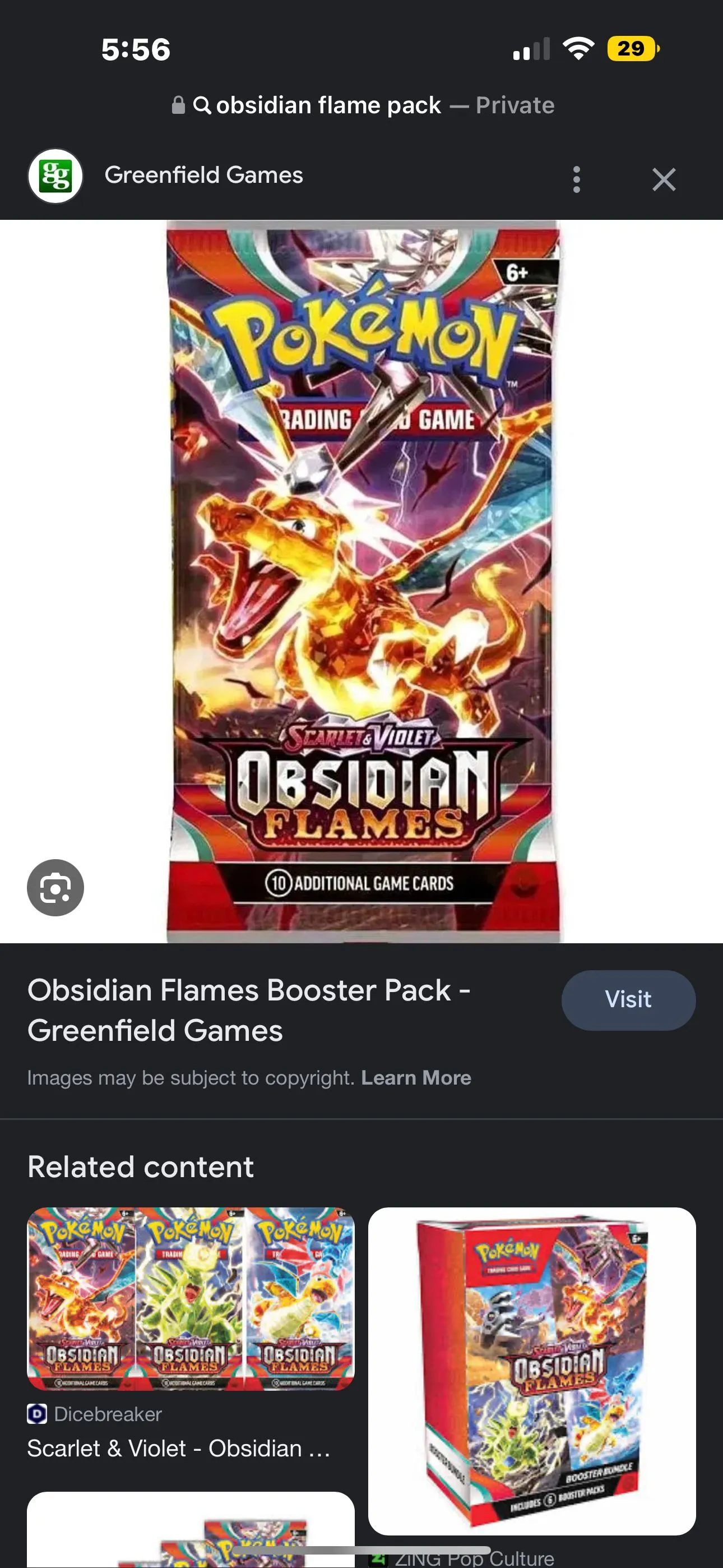 Product image for Obsidians flames five pack ￼