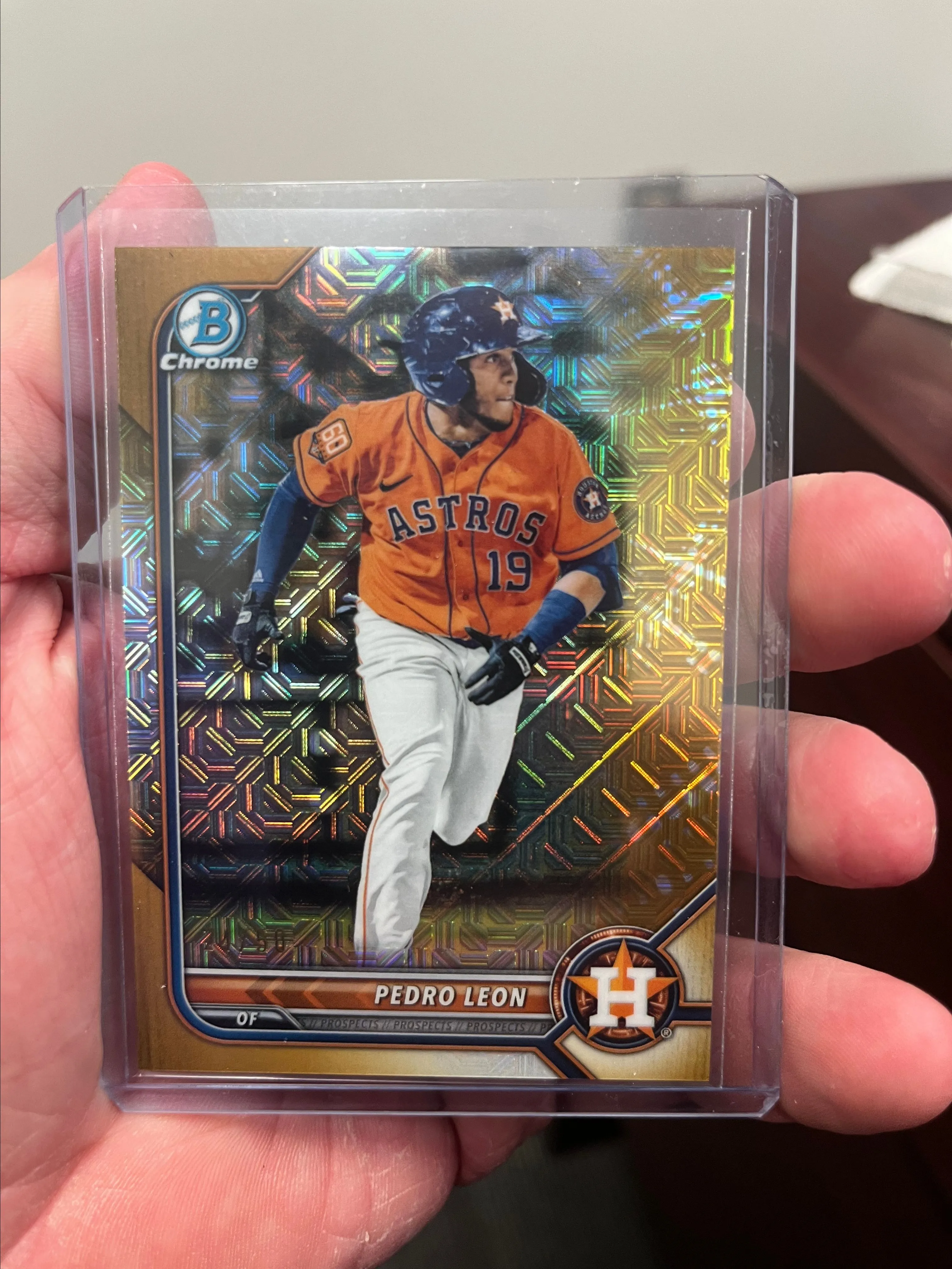 Product image for 2022 Bowman Chrome Prospect Mega Pedro Leon /50