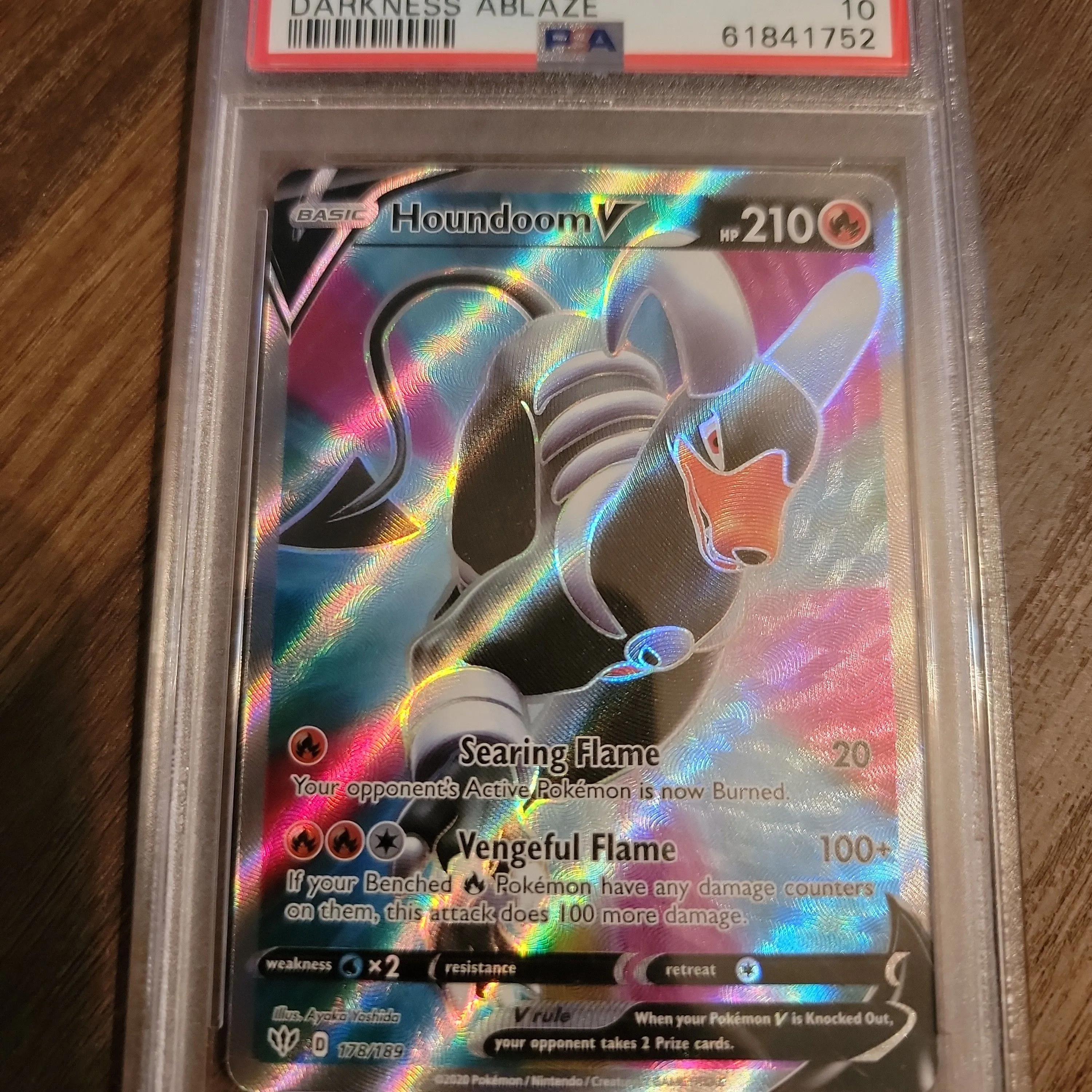 Product image for 2020 Pokemon Sword & Shield Darkness Ablaze Fa/Houndoom V Darkness Ablaze PSA GEM MT 10