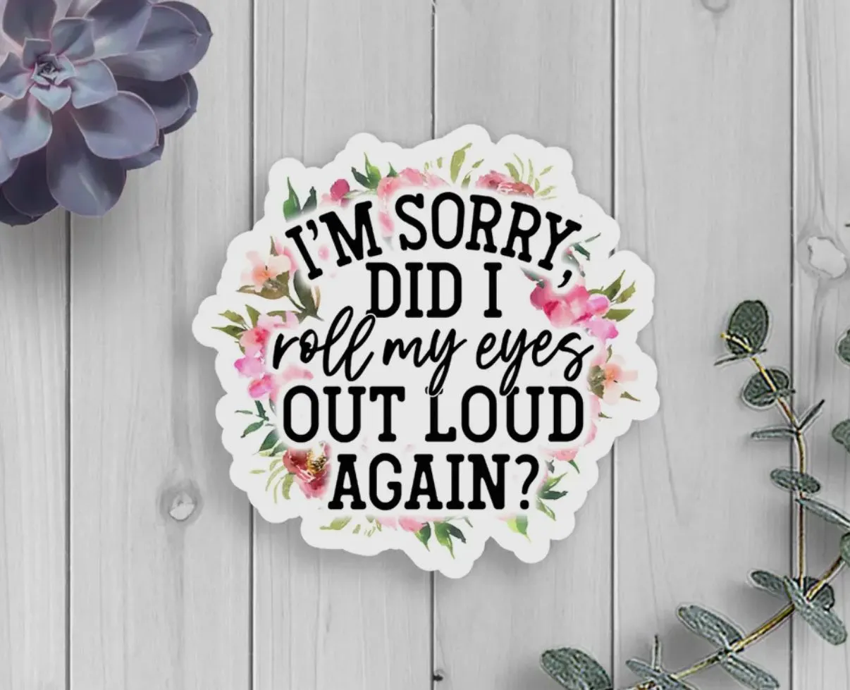 Product image for Roll my eyes sticker