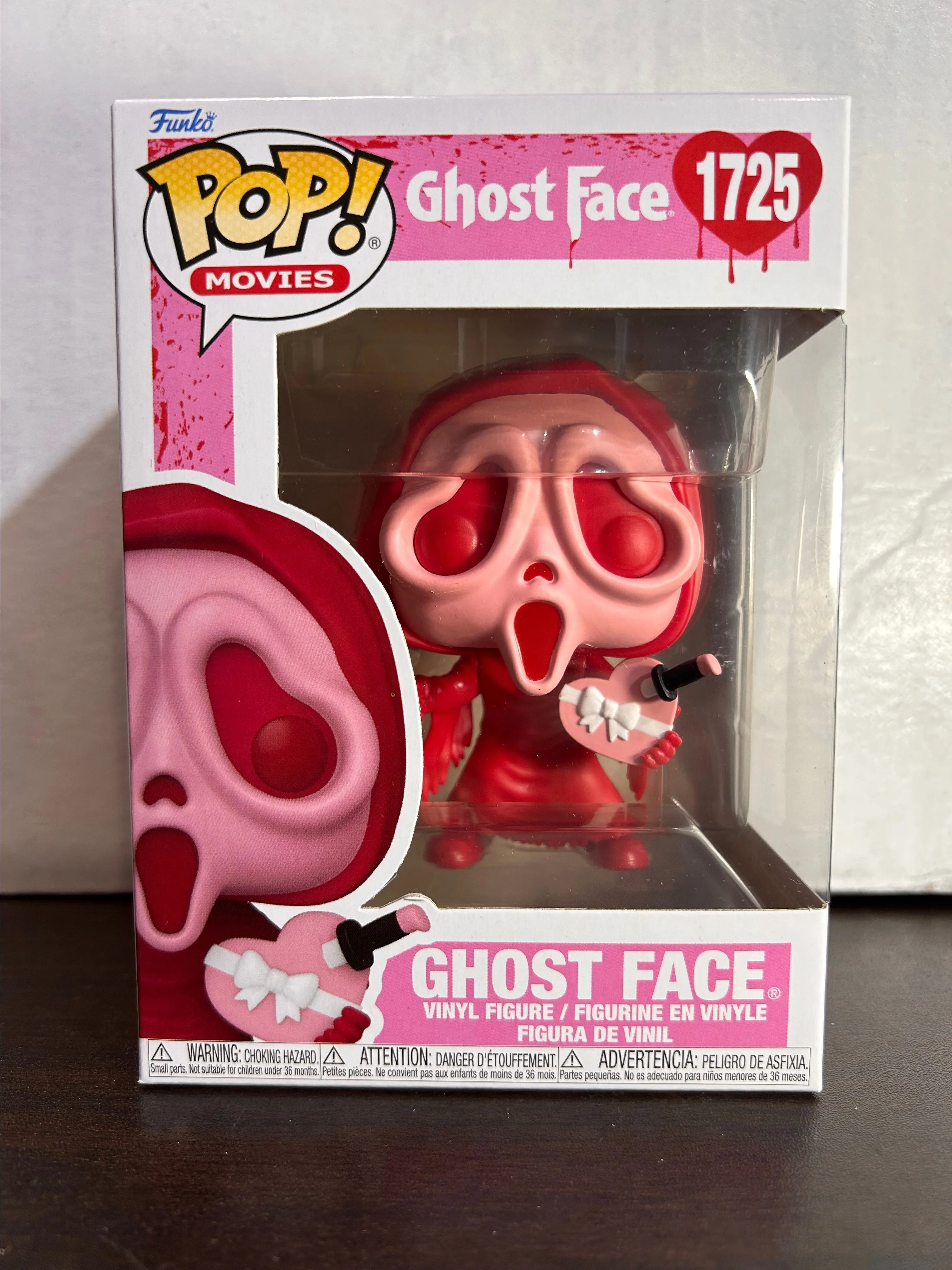 Product image for Ghost Face Pink Valentines Scream Movies Funko Pop 1725 With Protector