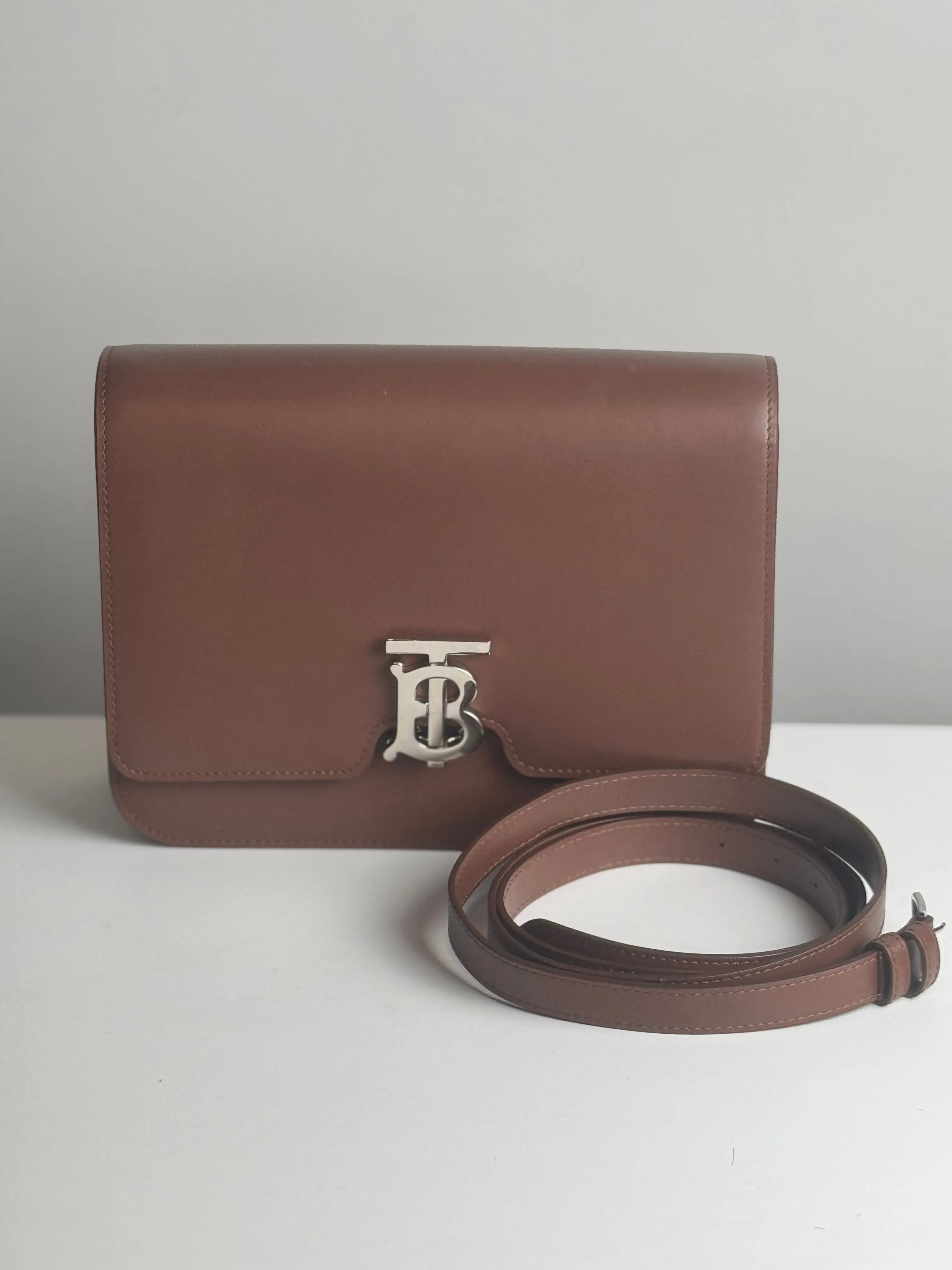 Product image for Burberry Small TB Leather Shoulder Bag