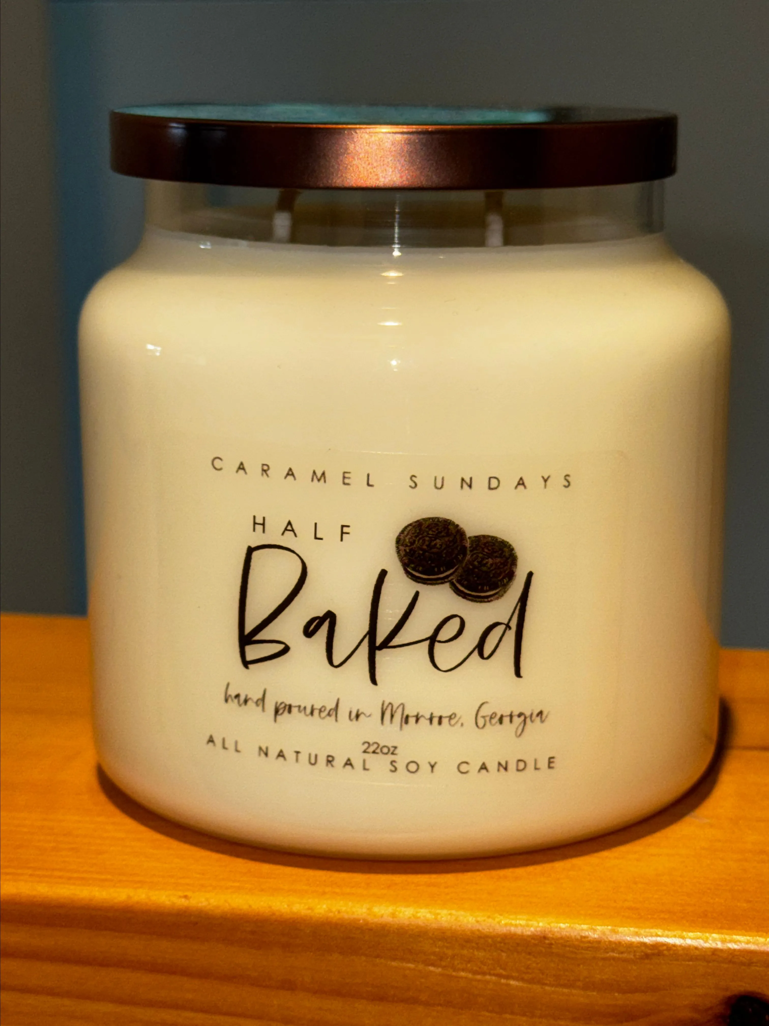Product image for Caramel Sundays "Half Baked" 2 Wick Candle