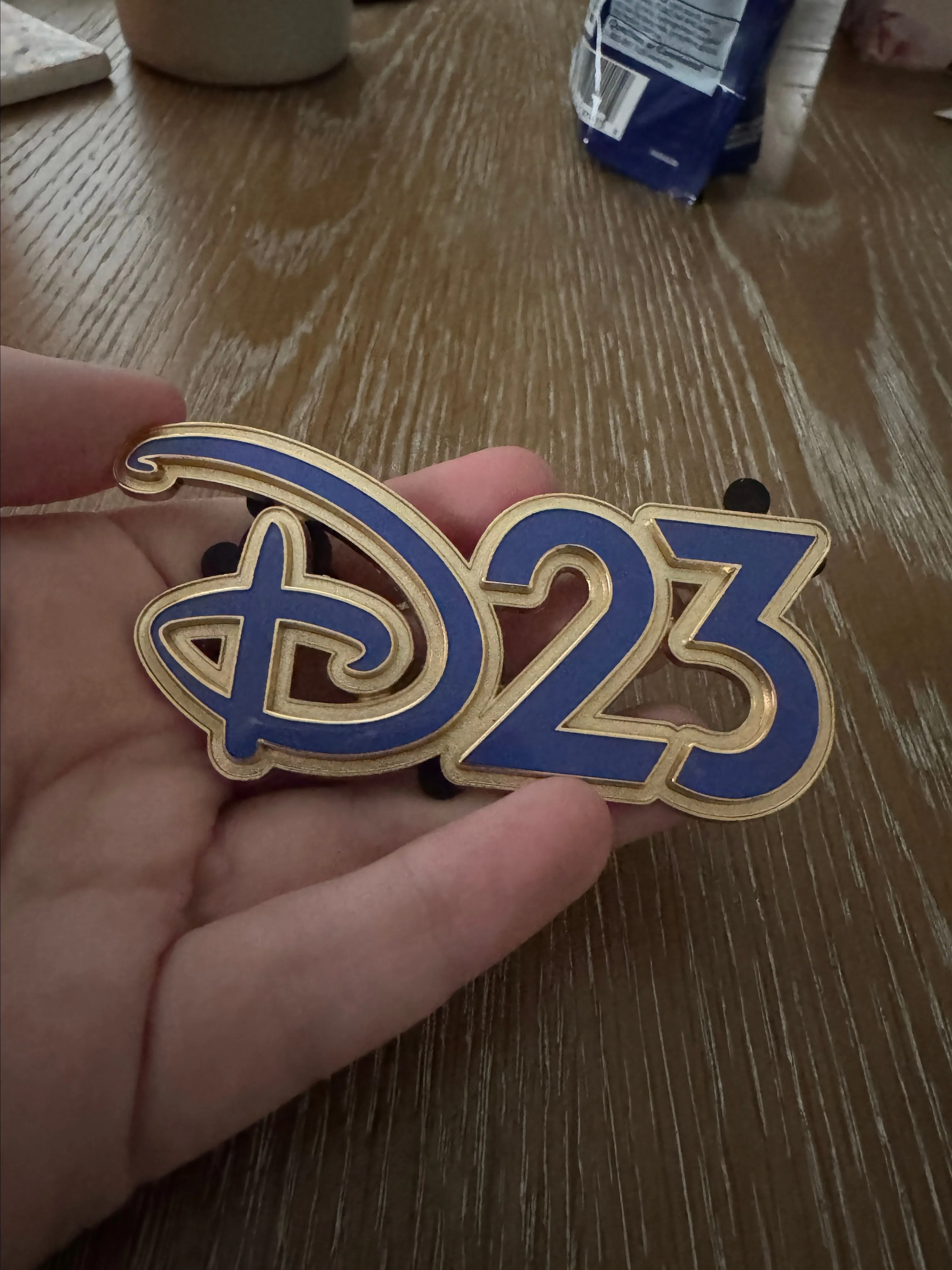 Product image for Jumbo D23 Club Logo Icon Pin Set Centerpiece Gold Member Exclusive Disney 2025