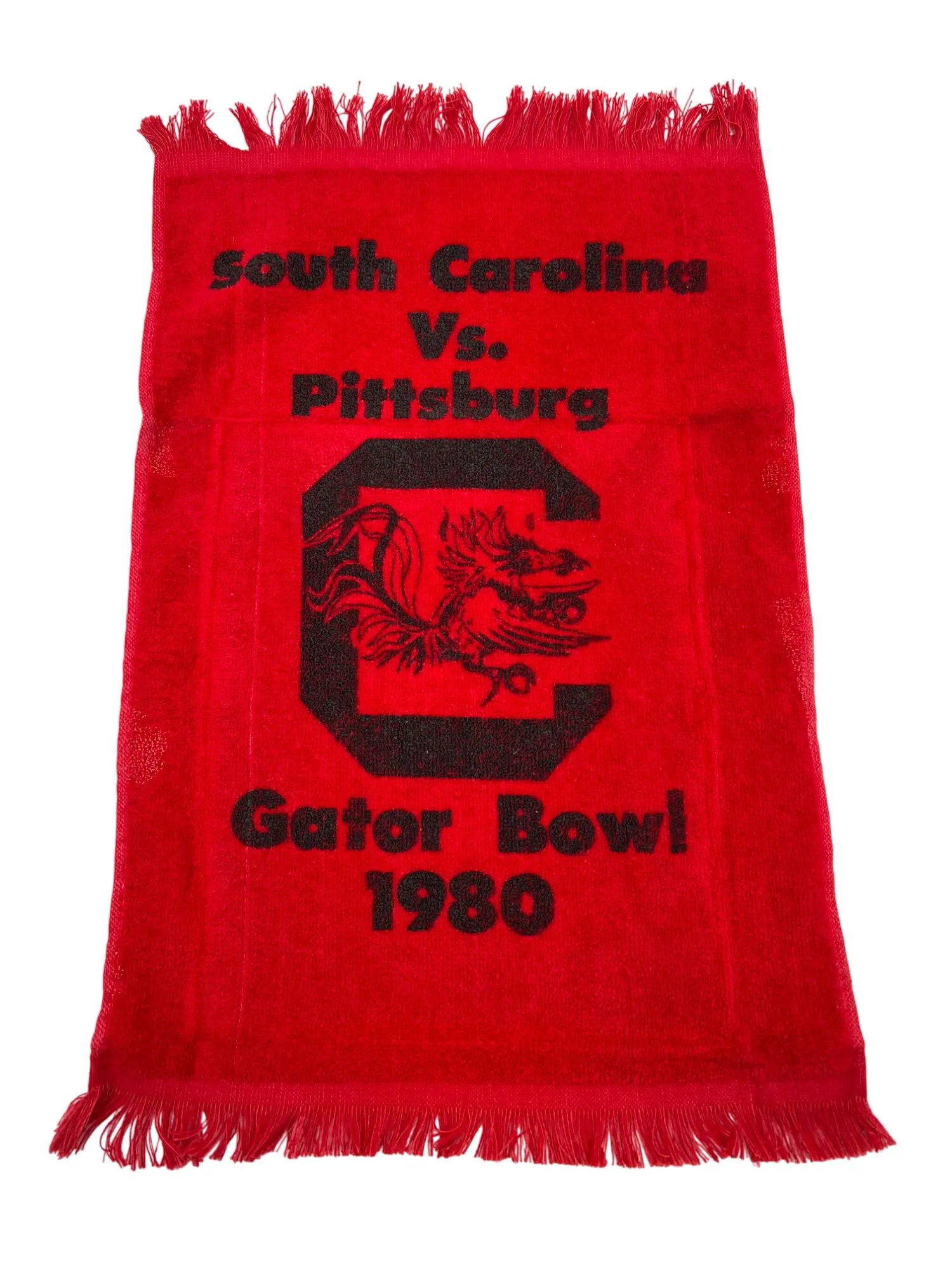 Product image for 1980 Gator Bowl Towel South Carolina Gamecocks versus "Pittsburg" Panthers 18"