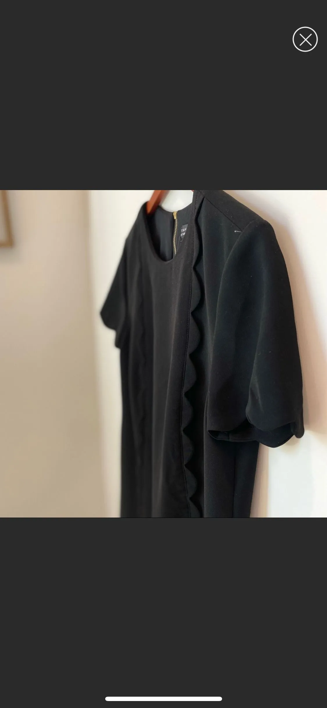 Product image for Tahari Scalloped Black Dress