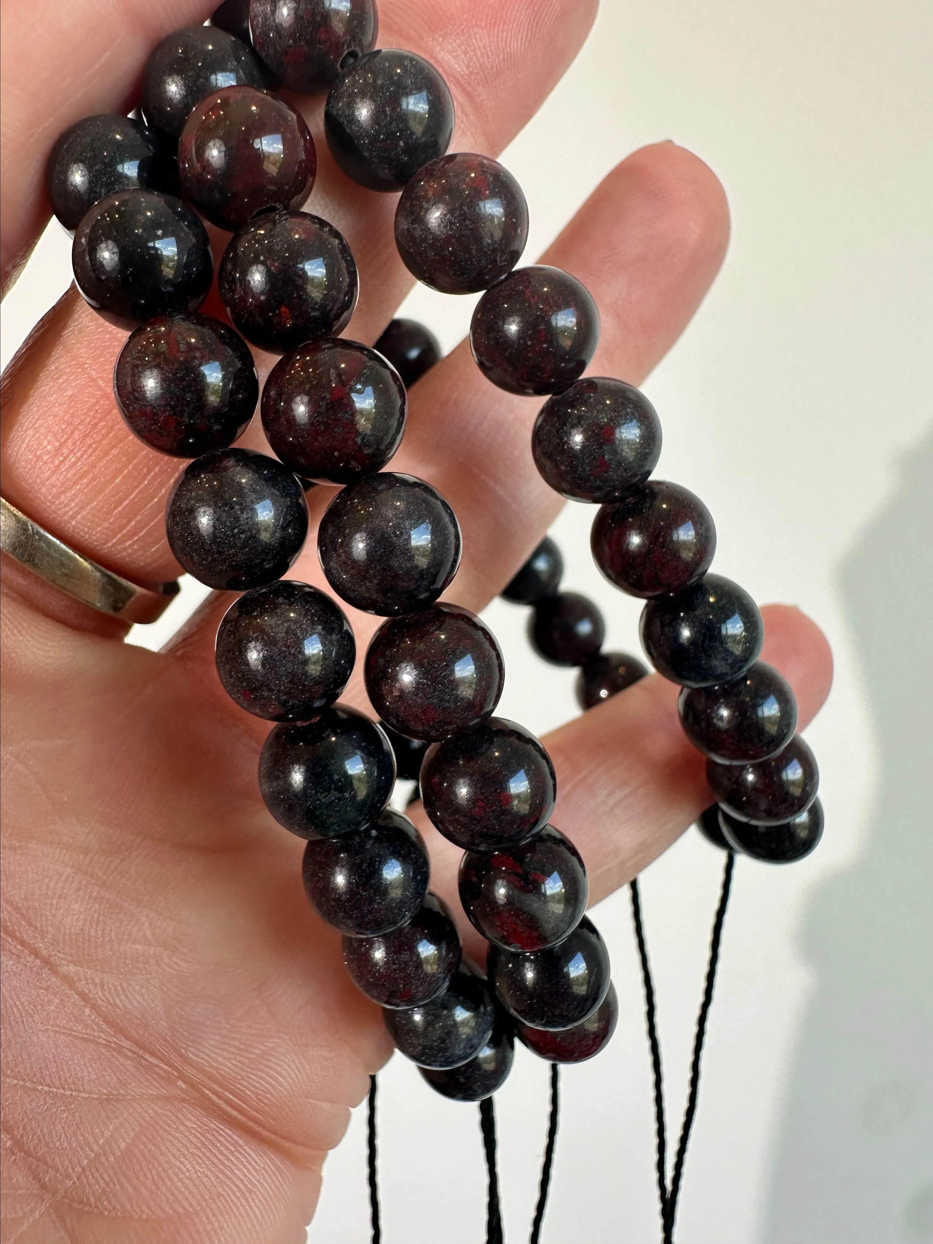 Product image for Bloodstone Beaded Bracelet (8mm)
