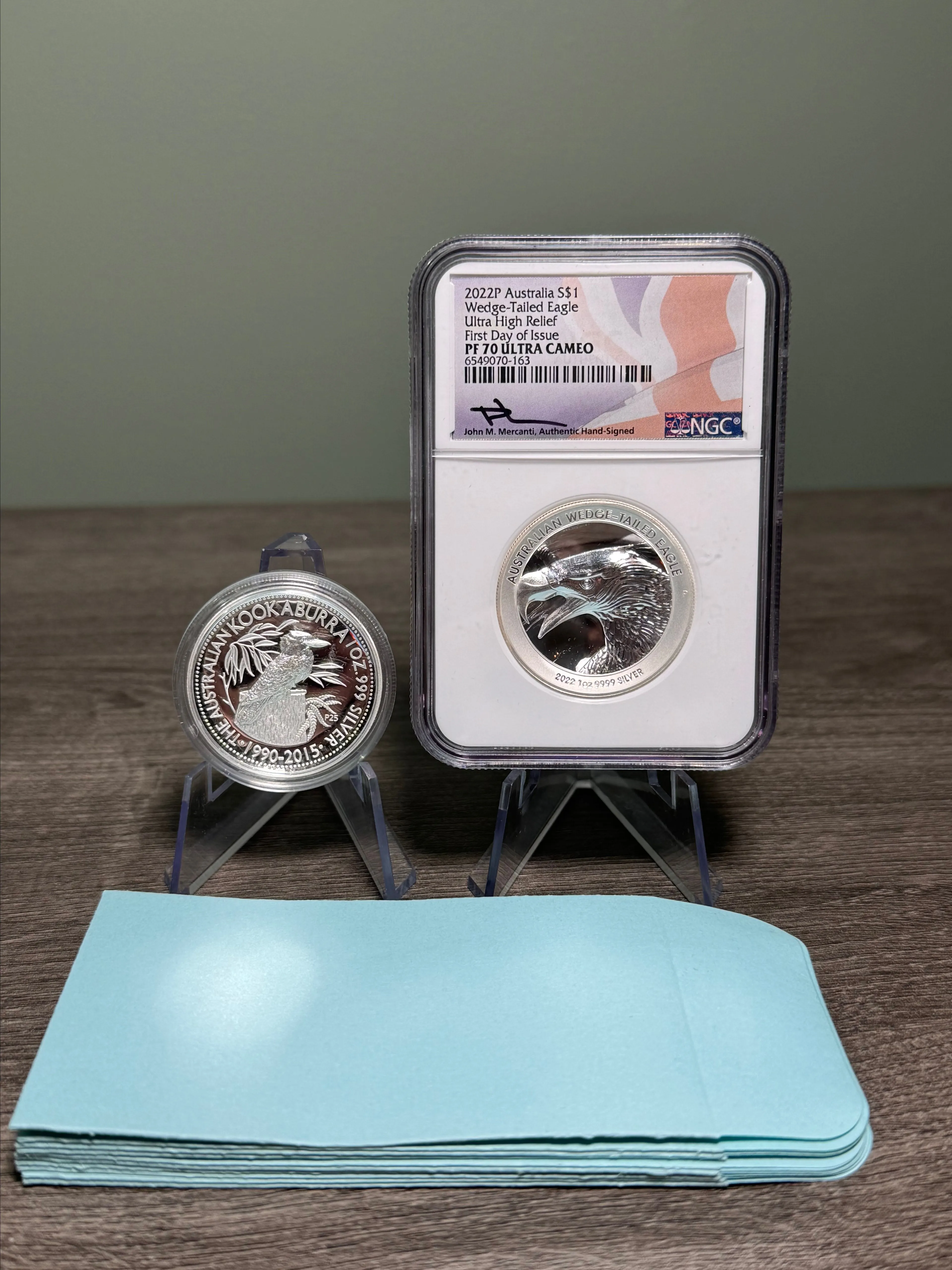 Product image for 1-oz High Relief Wedge Tail Eagle Blue Pack #10