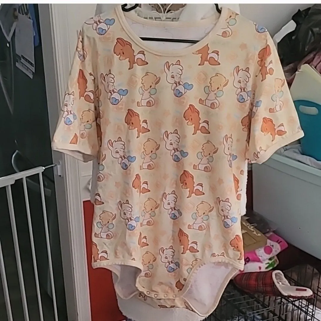 Product image for 38. Adult Cute Cartoon Print Onesie 24 Inches Pit To Pit (Appx 1x/2x)