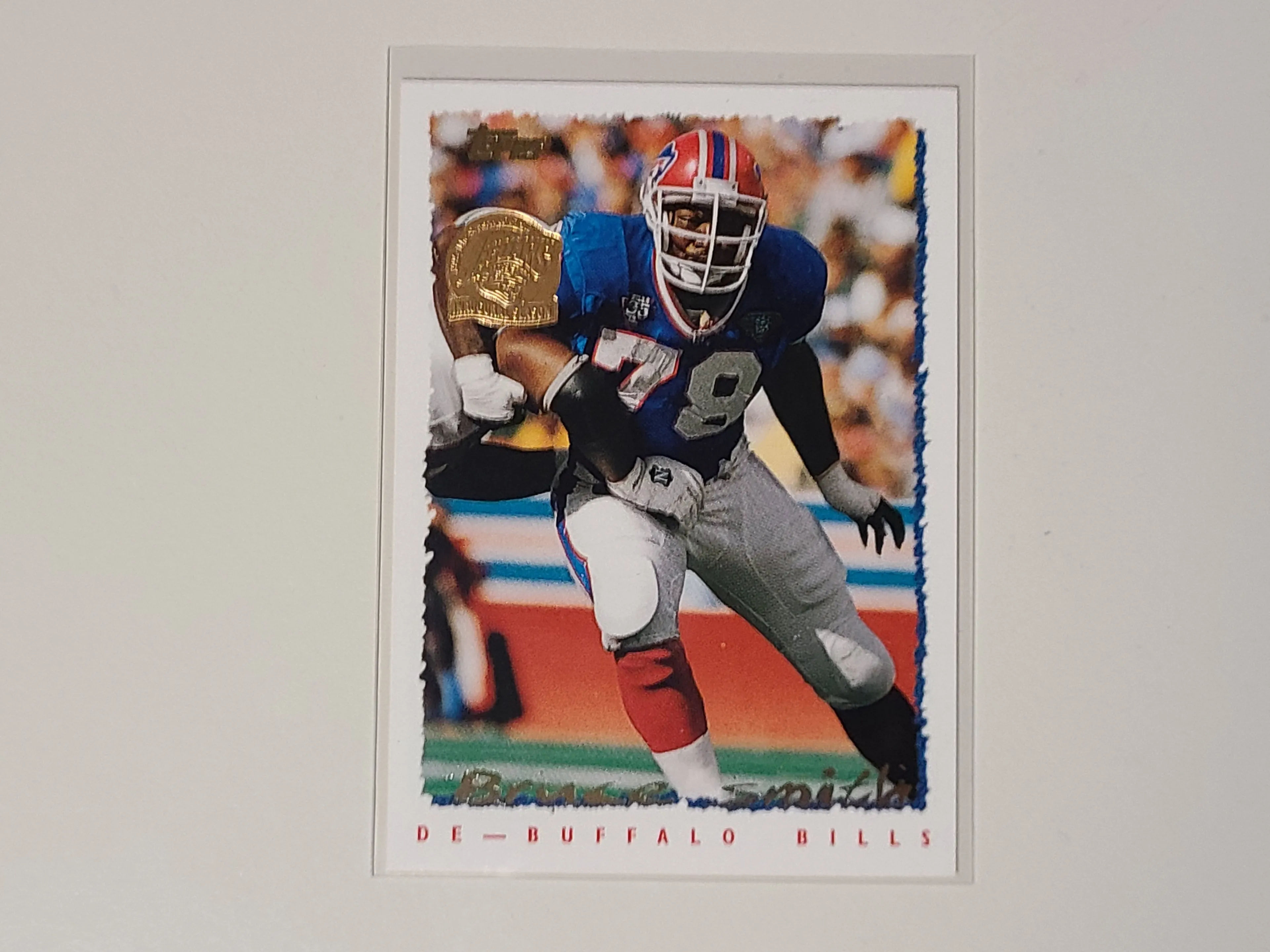 Product image for Bruce Smith 1995 Topps Jacksonville Jaguars Inaugural Season Stamp