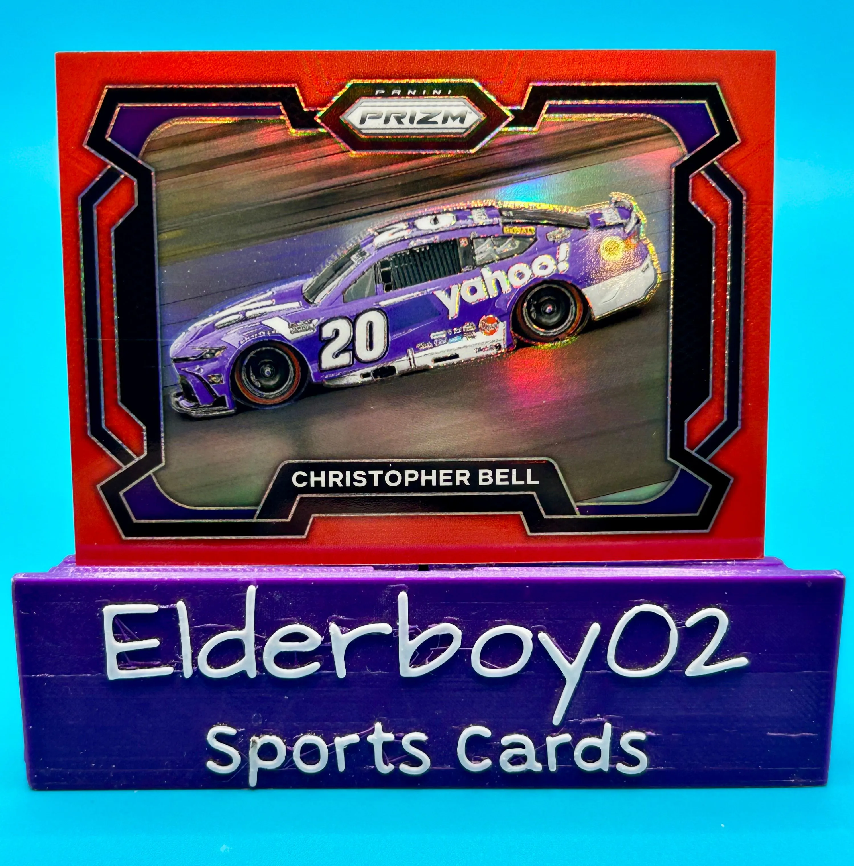 Product image for Christopher Bell 263/299 Car Red Prizm 2024 Panini Prizm Racing Nascar