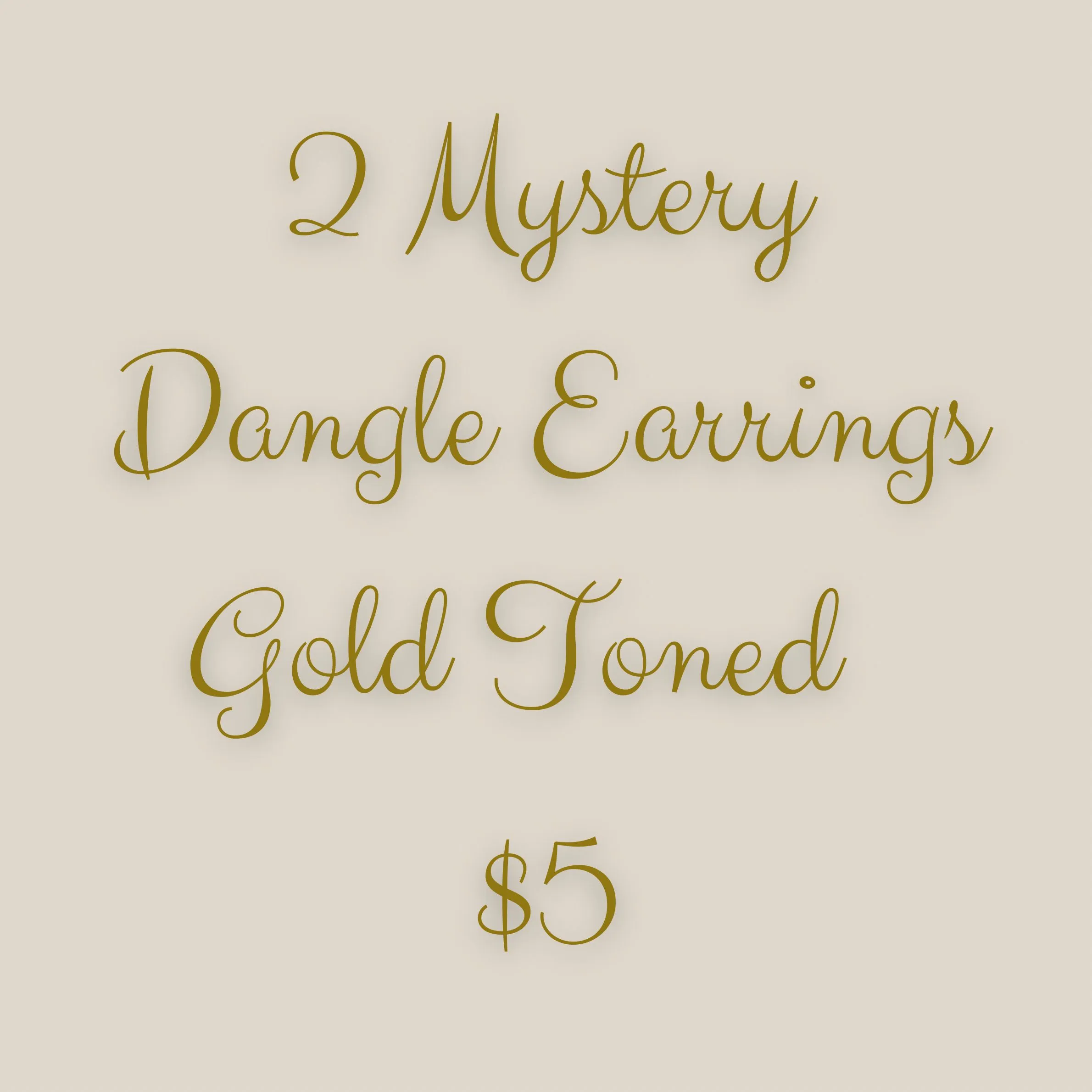 Product image for Mystery 2 Pack Gold Toned Dangle Earrings