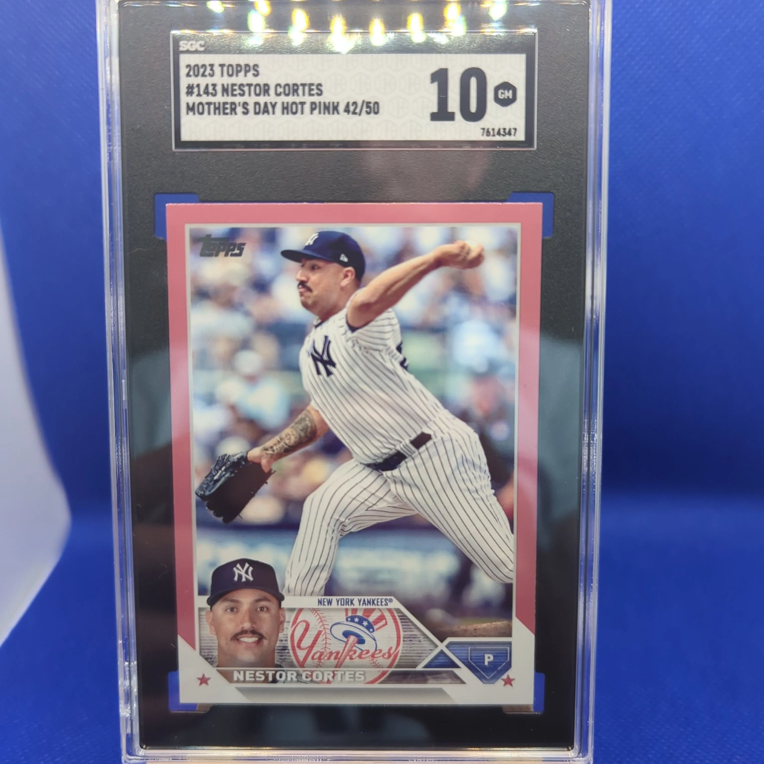 Product image for 2023 Topps Nestor Cortes SGC Mother'S Day Hot Pink 10
