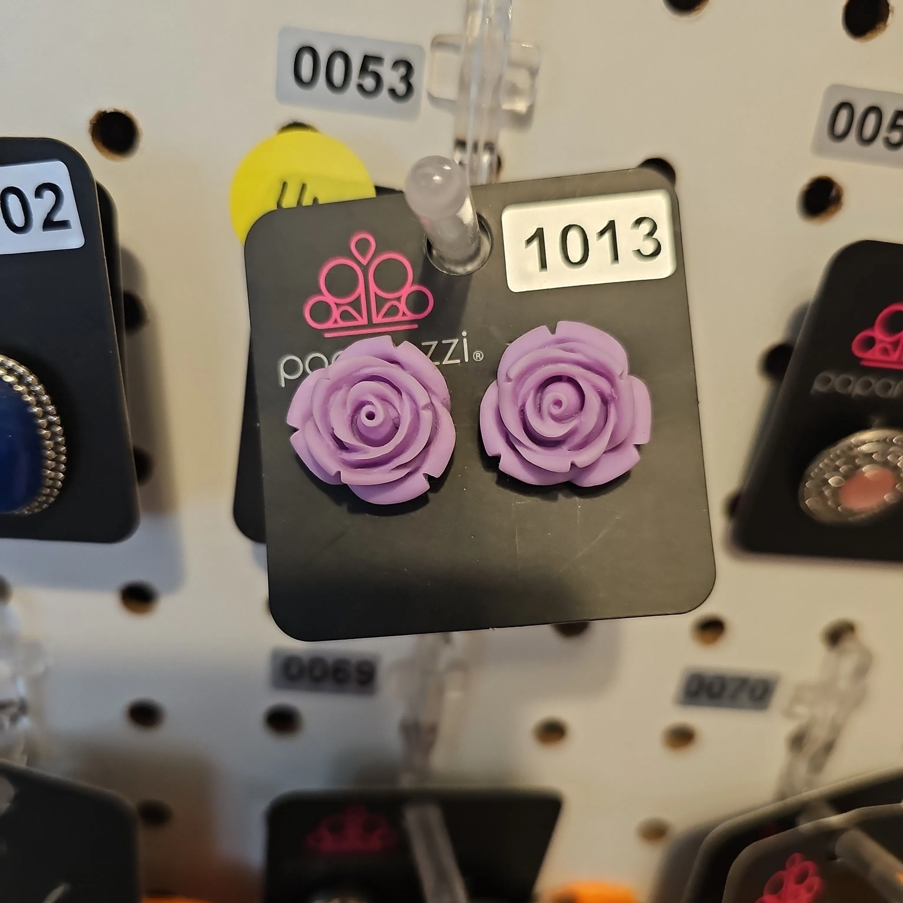 Product image for Lavender rose earrings