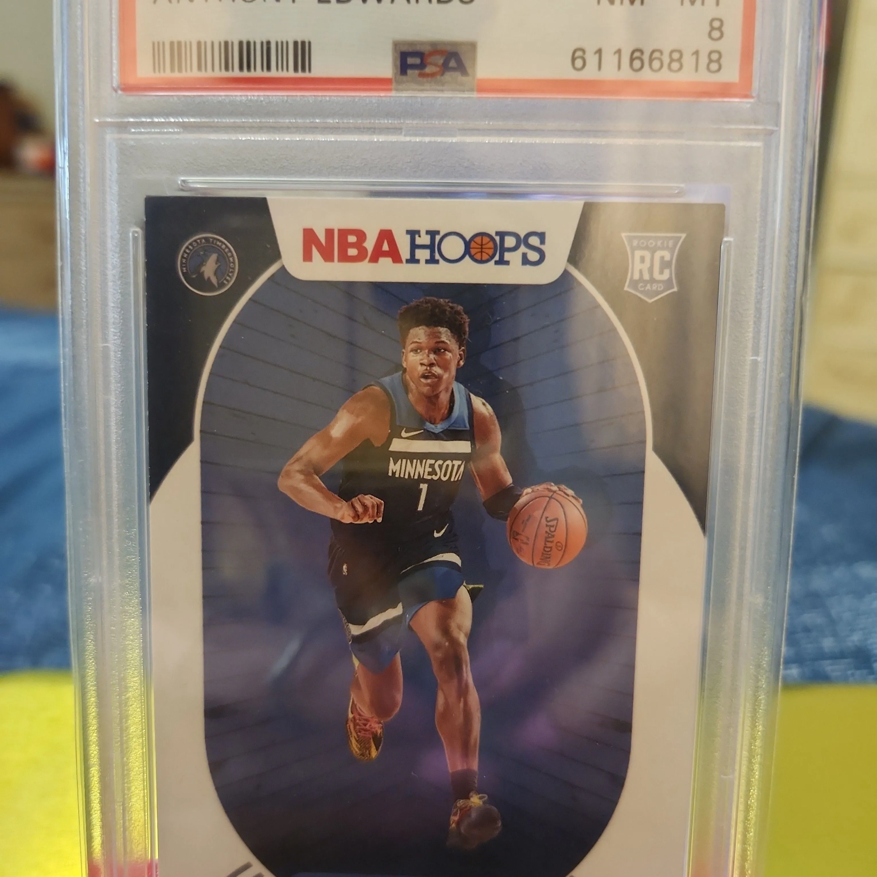 Product image for Anthony Edwards PSA 8