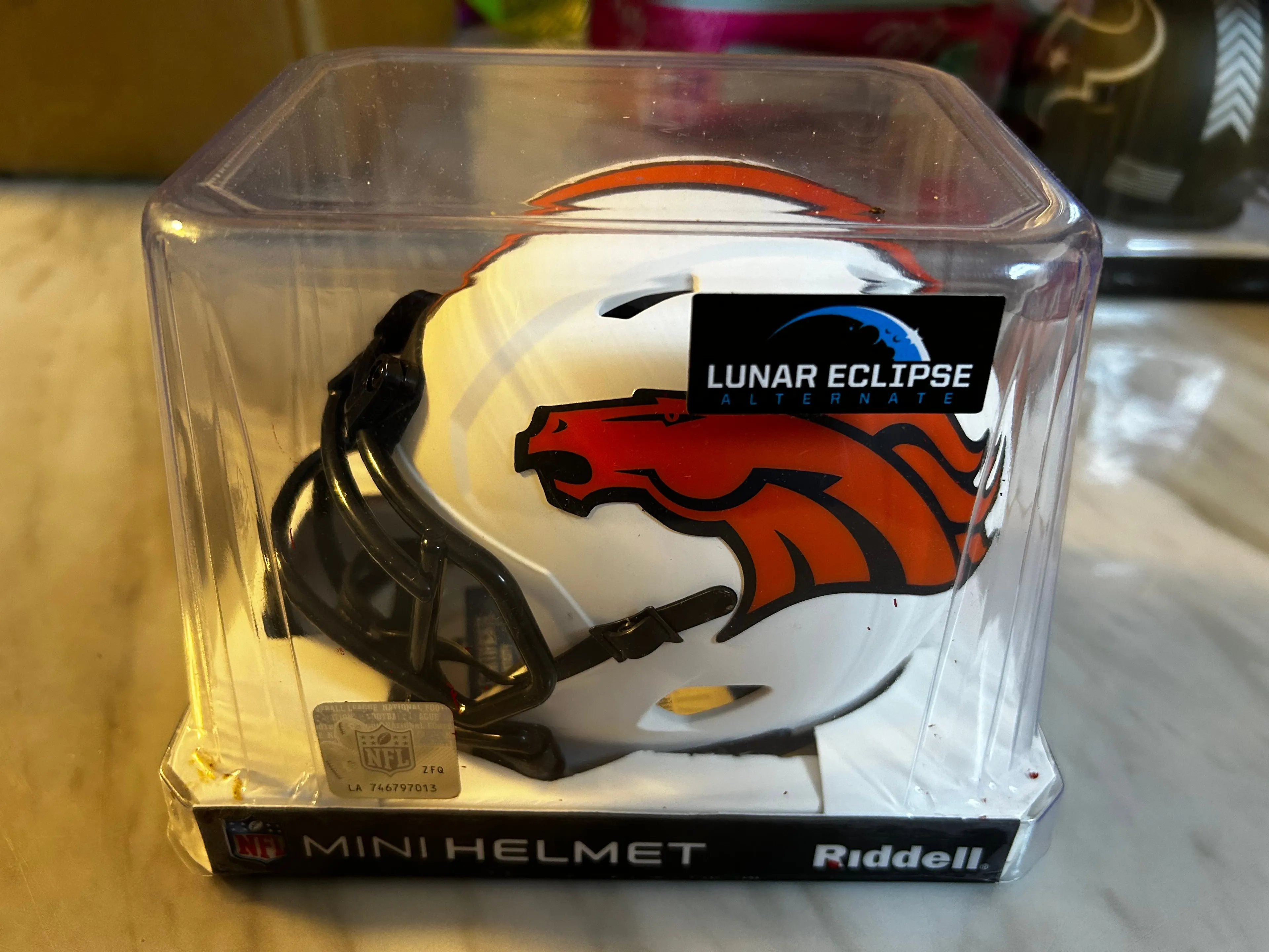 Product image for Jerry Jeudy Autographed Denver Broncos Lunar Speed Mini Helmet Beckett