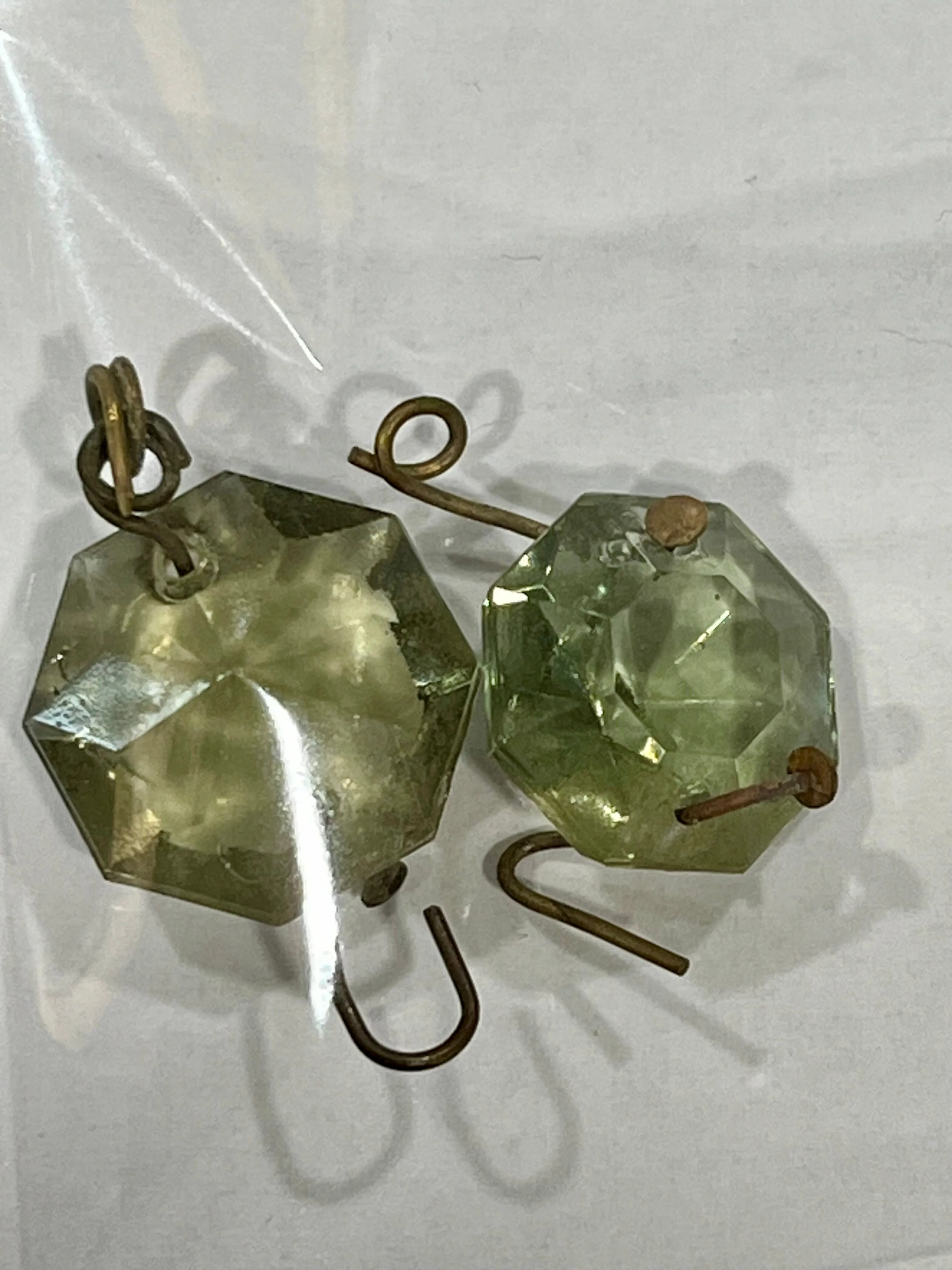 Product image for Set of 2 Vintage Smokey Crystal Prisms #2