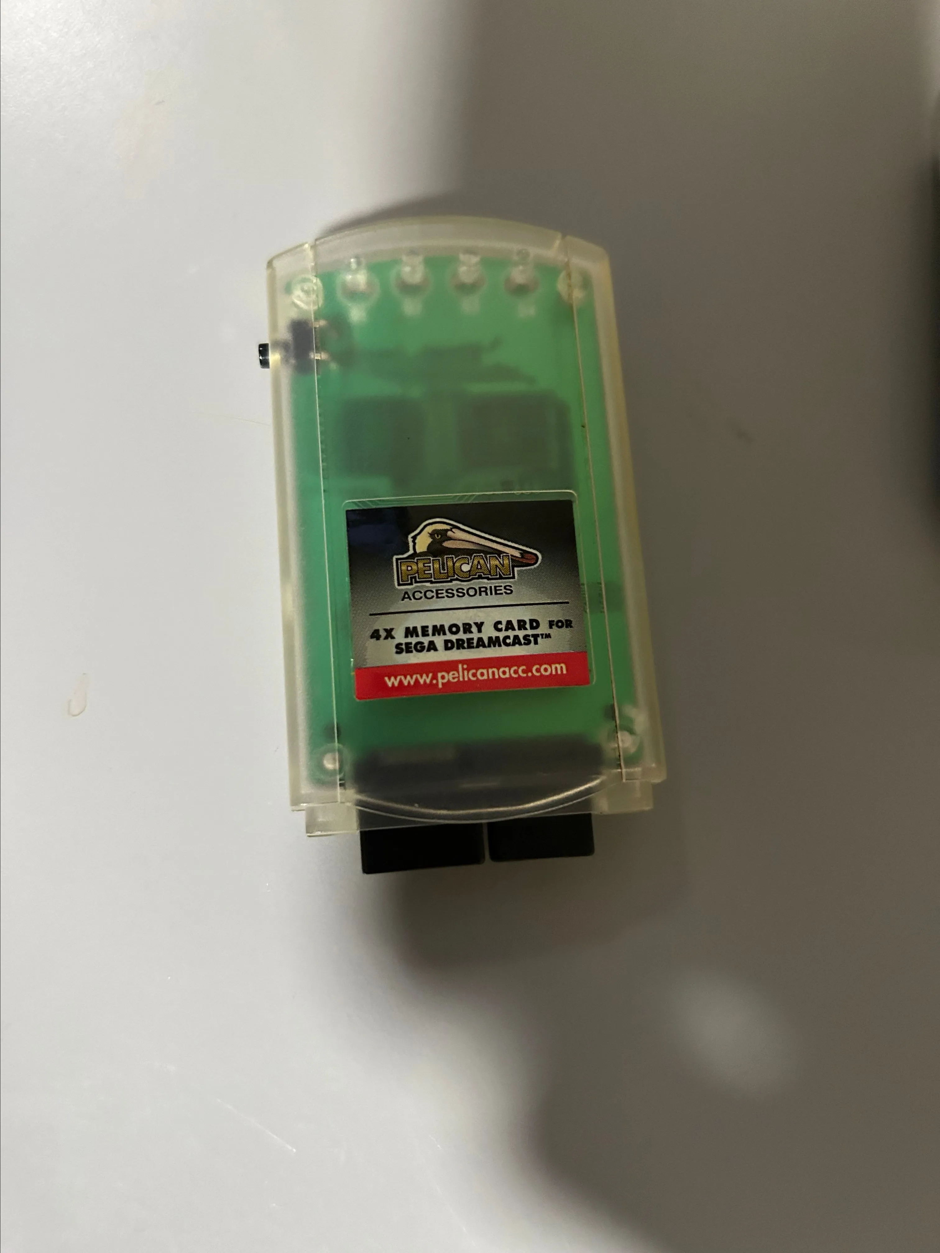 Product image for Sega Dreamcast Translucent Clear Blue Pelican 4X Memory Card