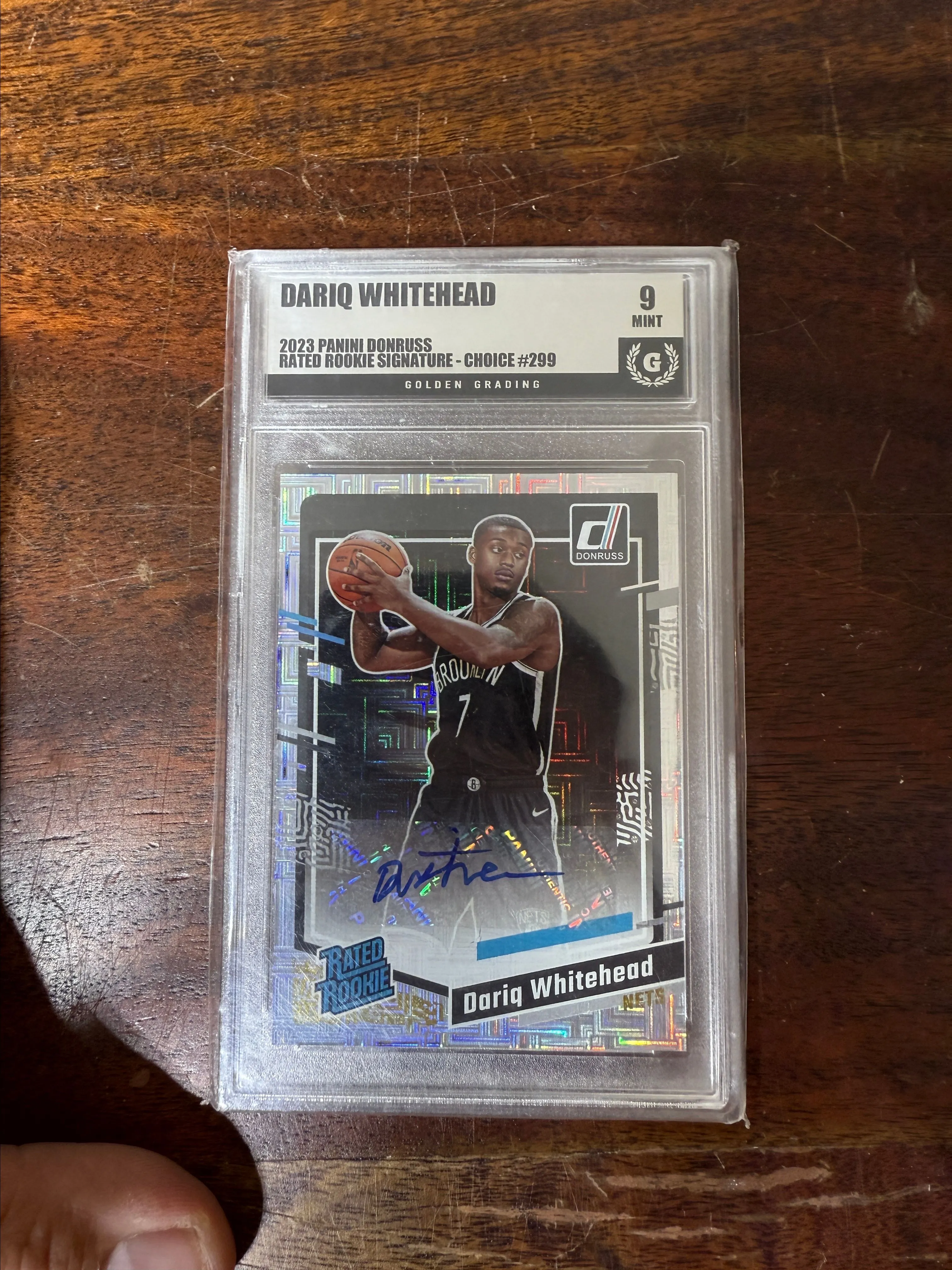 Product image for 2023 Donruss Dariq Whitehead RC Rated Rookie Blue Choice