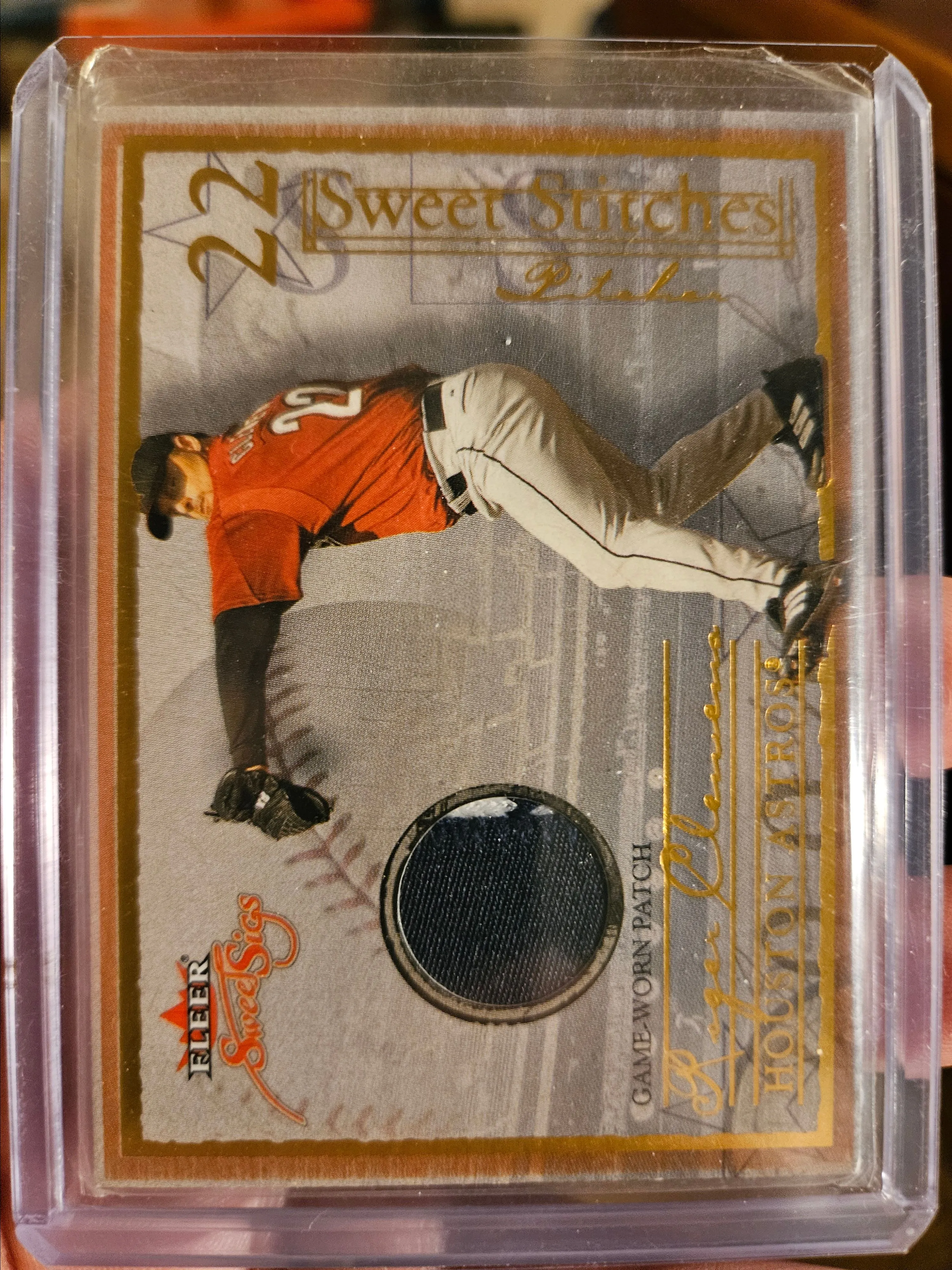 Product image for 2004 Fleer Roger Clemens Game Worn Patch numbered 23/50