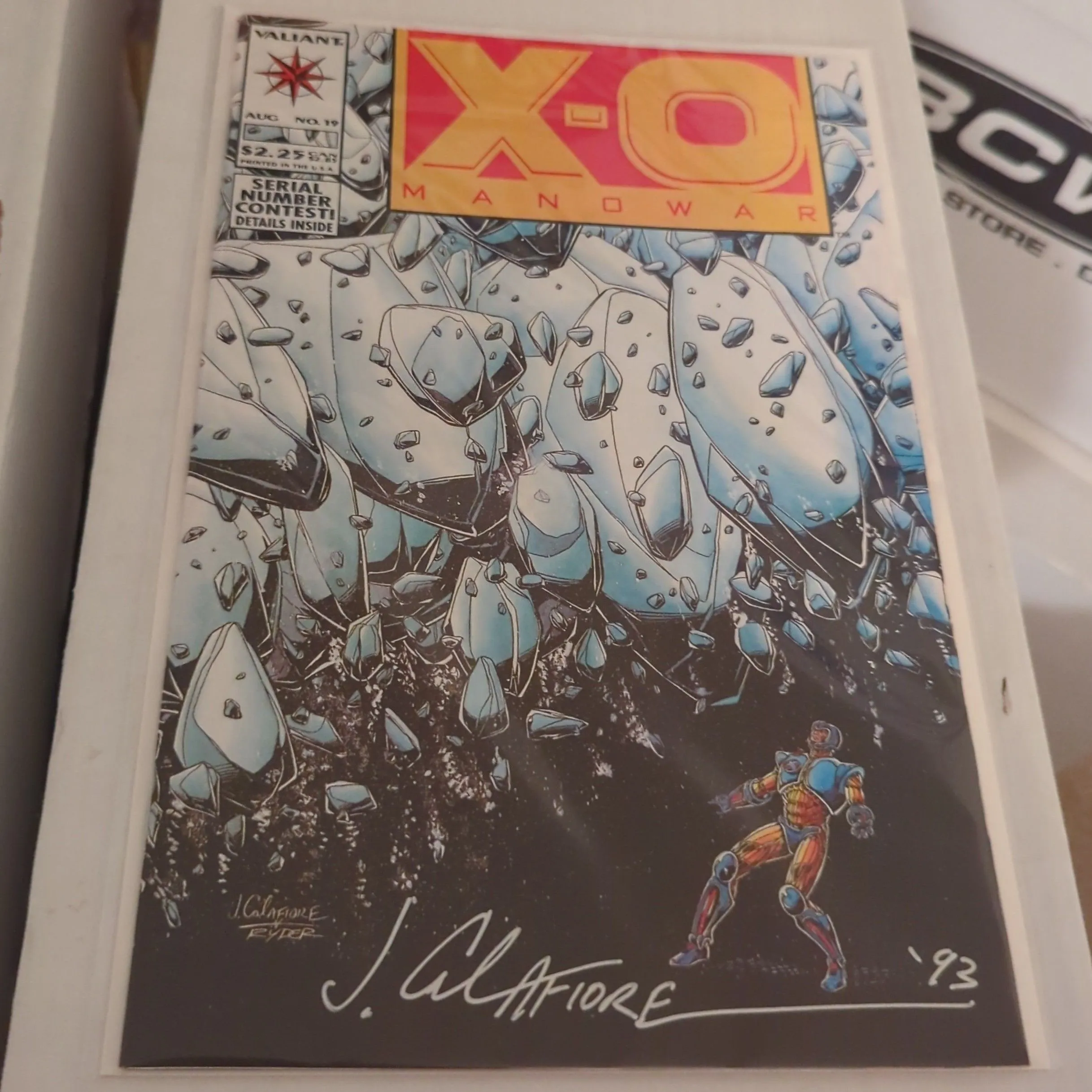 Product image for X-O MANOWAR #19 signed by Artist JIM CALAFIORE
