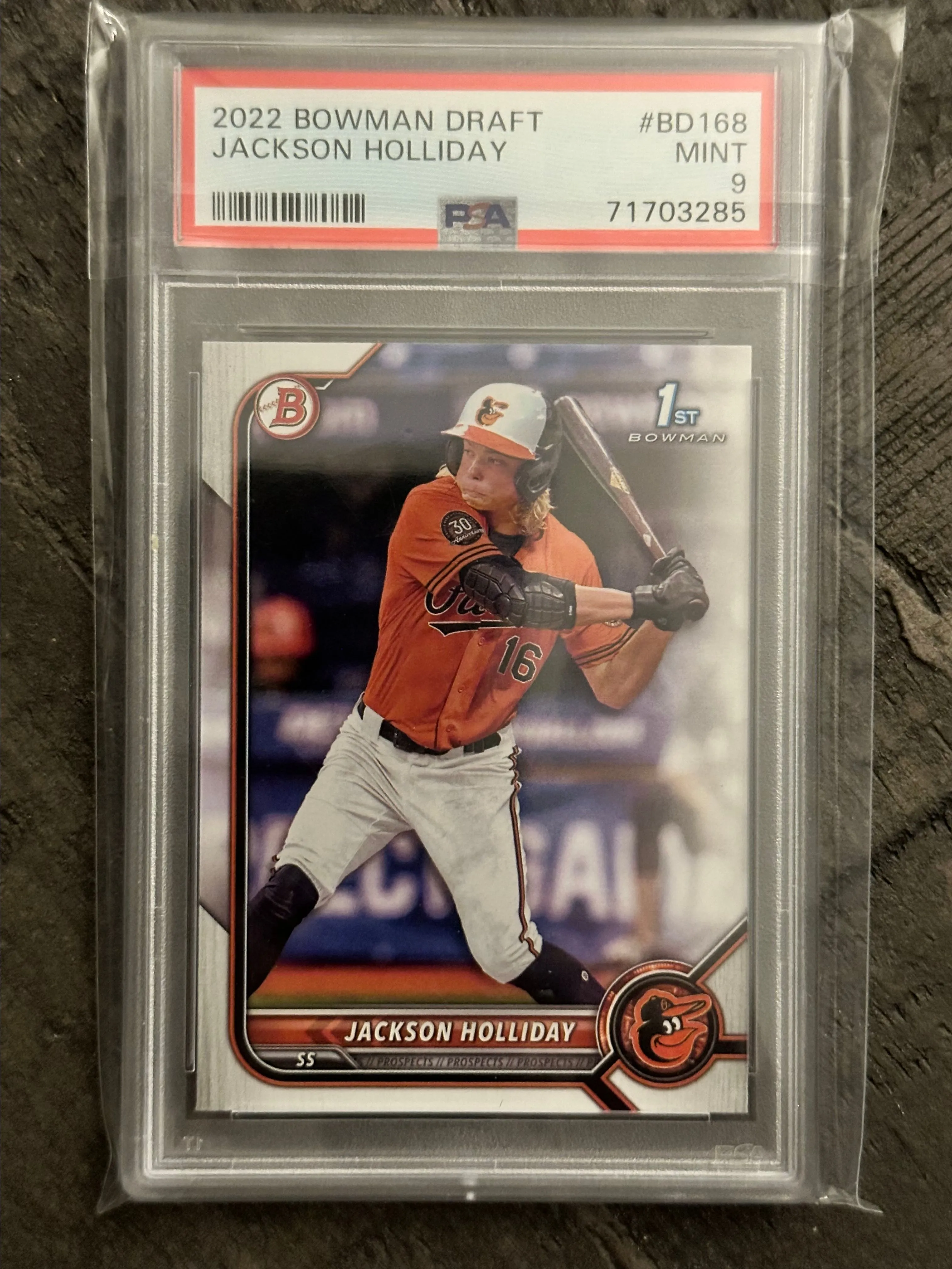 Product image for 2022 Bowman Draft Jackson Holliday BD168  PSA MINT 9