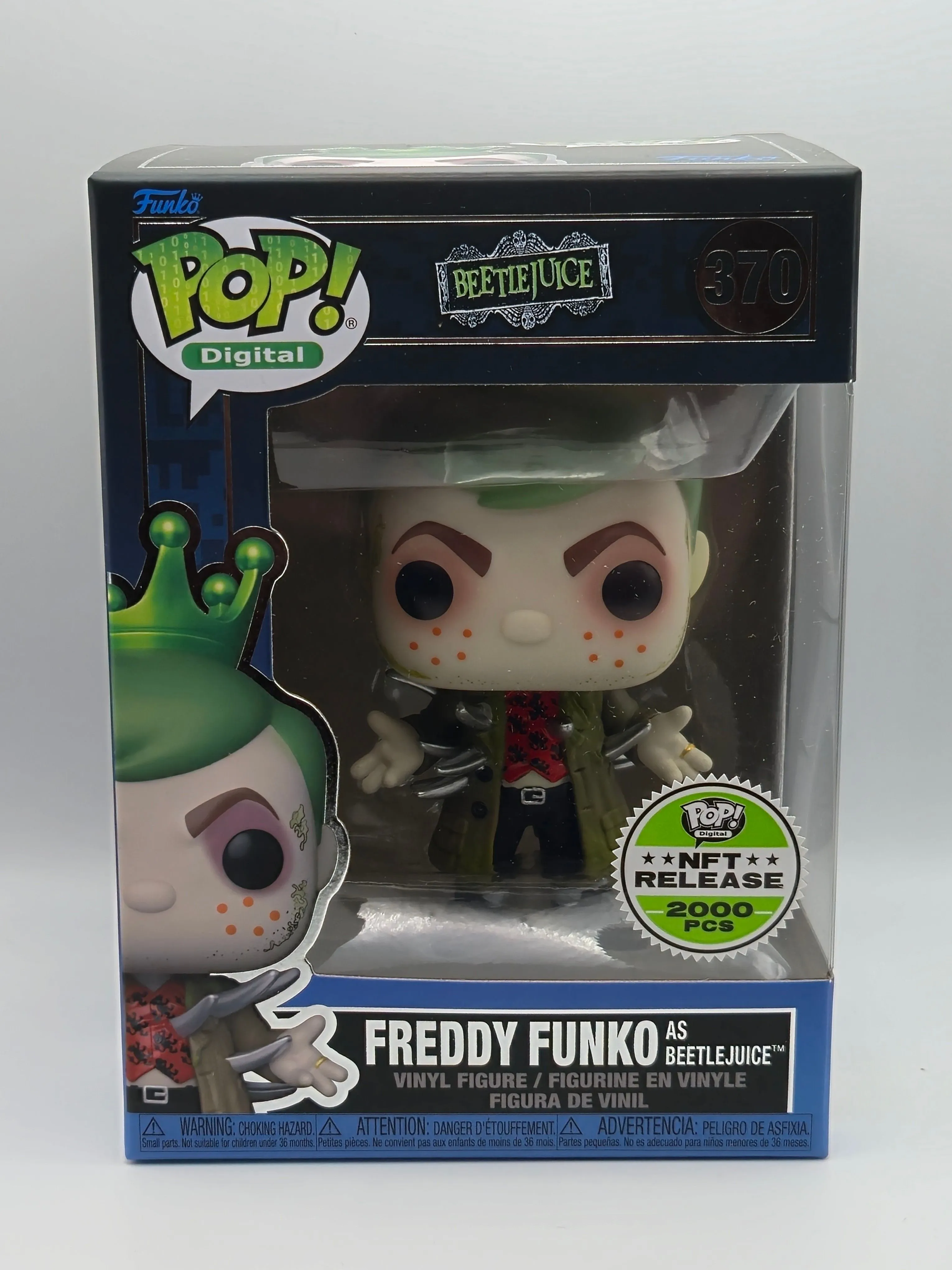 Product image for Funko Pop Digital Beetlejuice #370 Freddy Funko as Beetlejuice, 2000 PCS