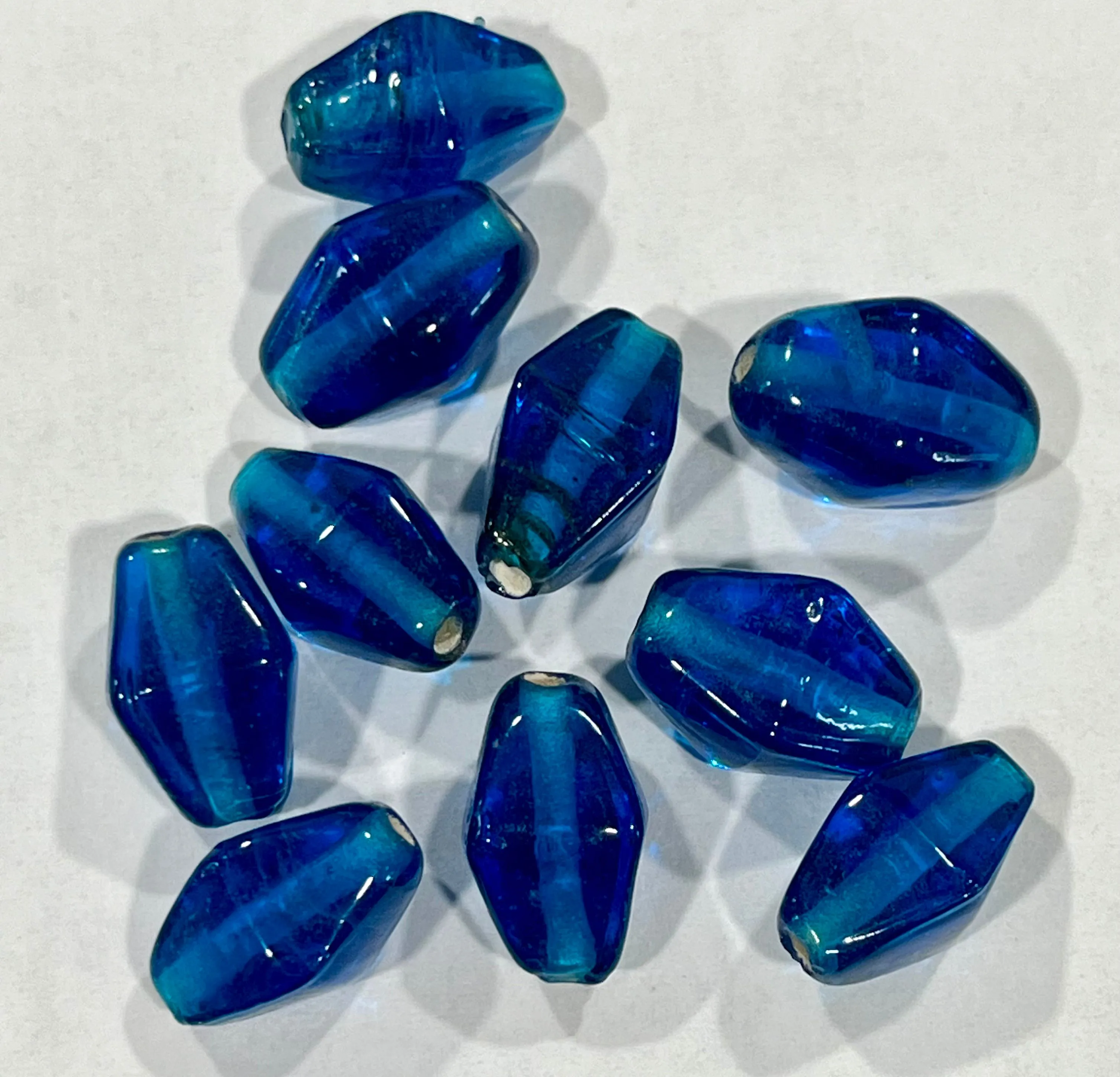Product image for 10 Blue Glass Beads #2