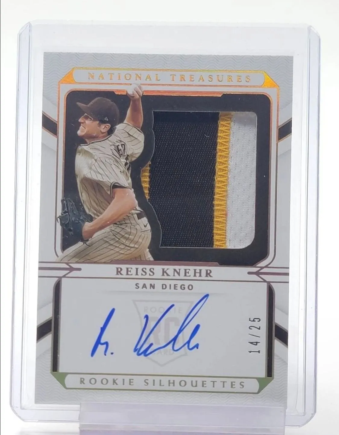 Product image for REISS KNEHR 2022 NATIONAL TREASURES RPA ROOKIE PATCH GOLD RC AUTO /25