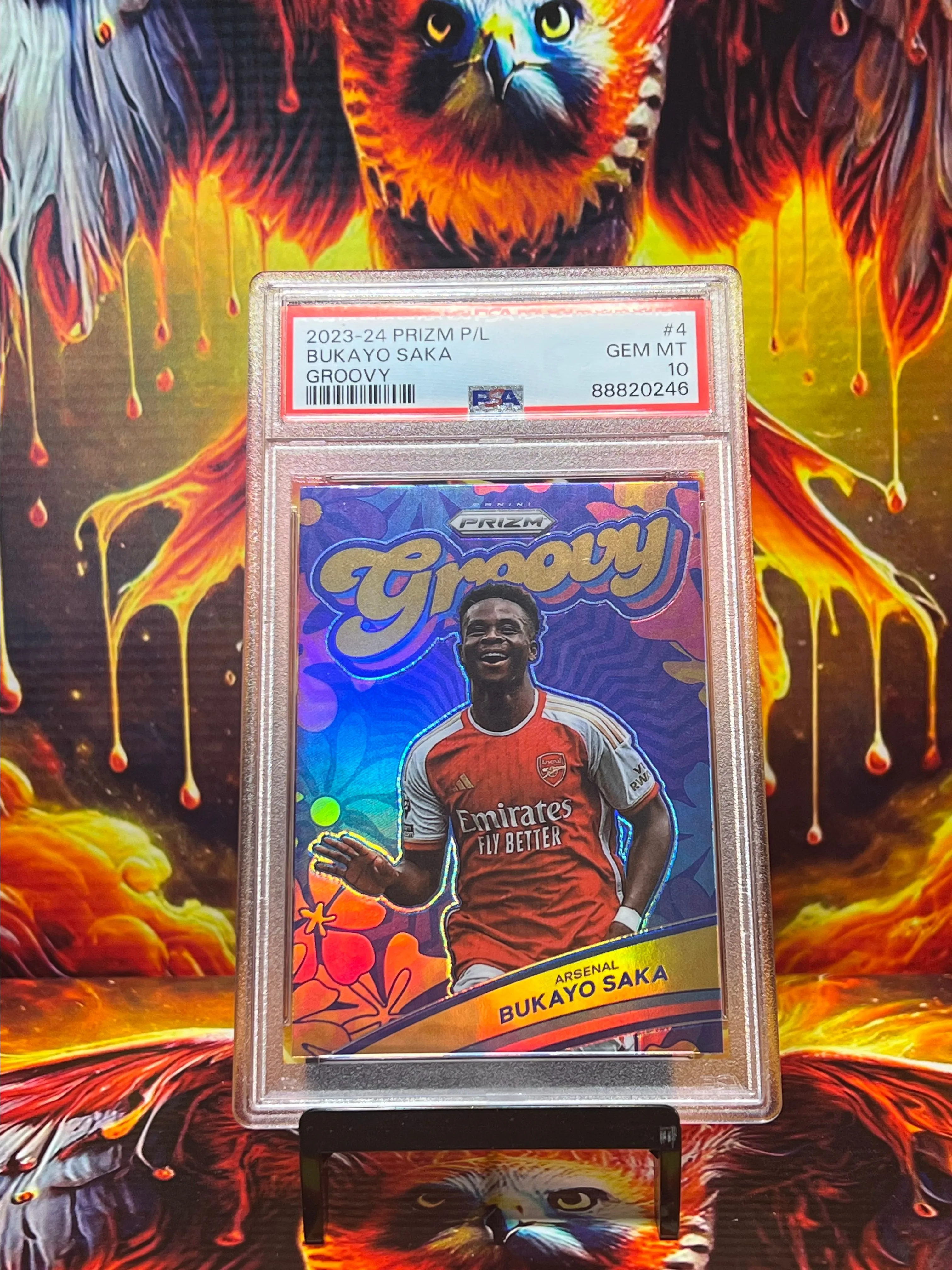 Product image for 23-24 Saka Groovy Case Hit PSA 10