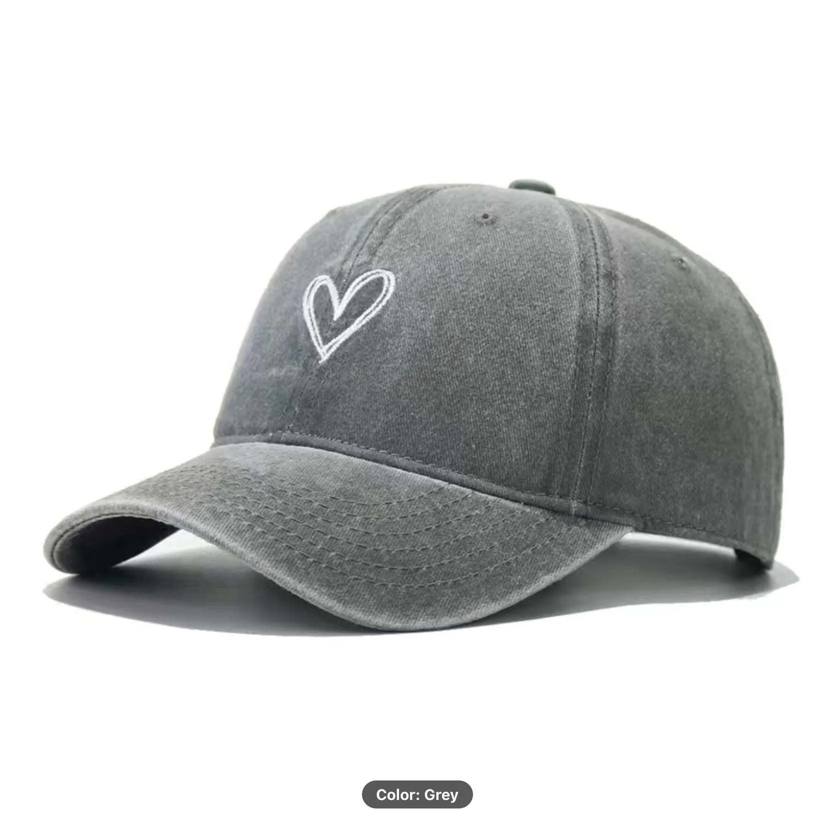 Product image for Embroidered Heart Baseball Hat