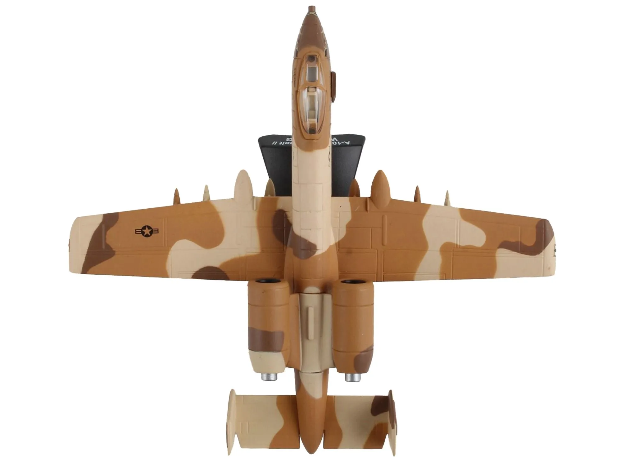 Product image for Fairchild Republic A-10 Thunderbolt II Warthog Aircraft "Peanut Color Camouflage Scheme" 1/140 Diecast Model Airplane by Postage Stamp