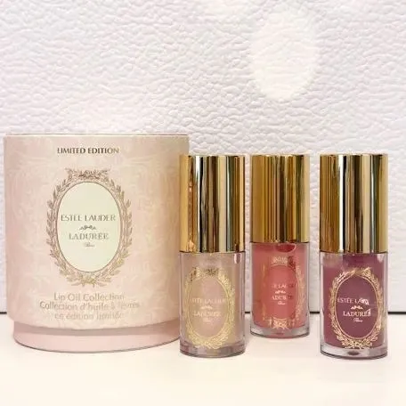 Product image for New Estée Lauder 3-Pc. Ladurée LIMITED EDITION Lip Oil Set FULL SIZE 4.5mL x 3