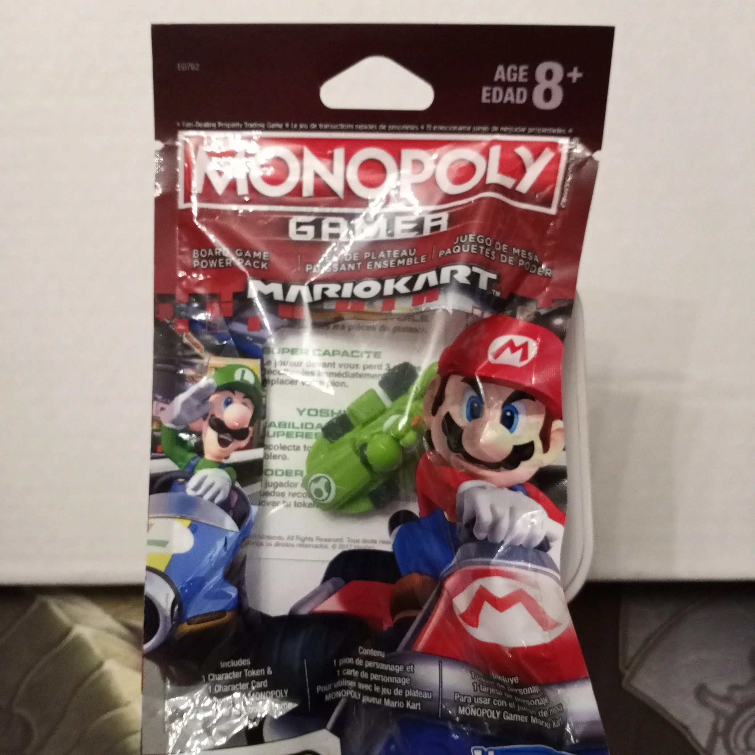 Product image for Monopoly Gamer Board Game Power Pack Mario kart Yoshi Token & Card